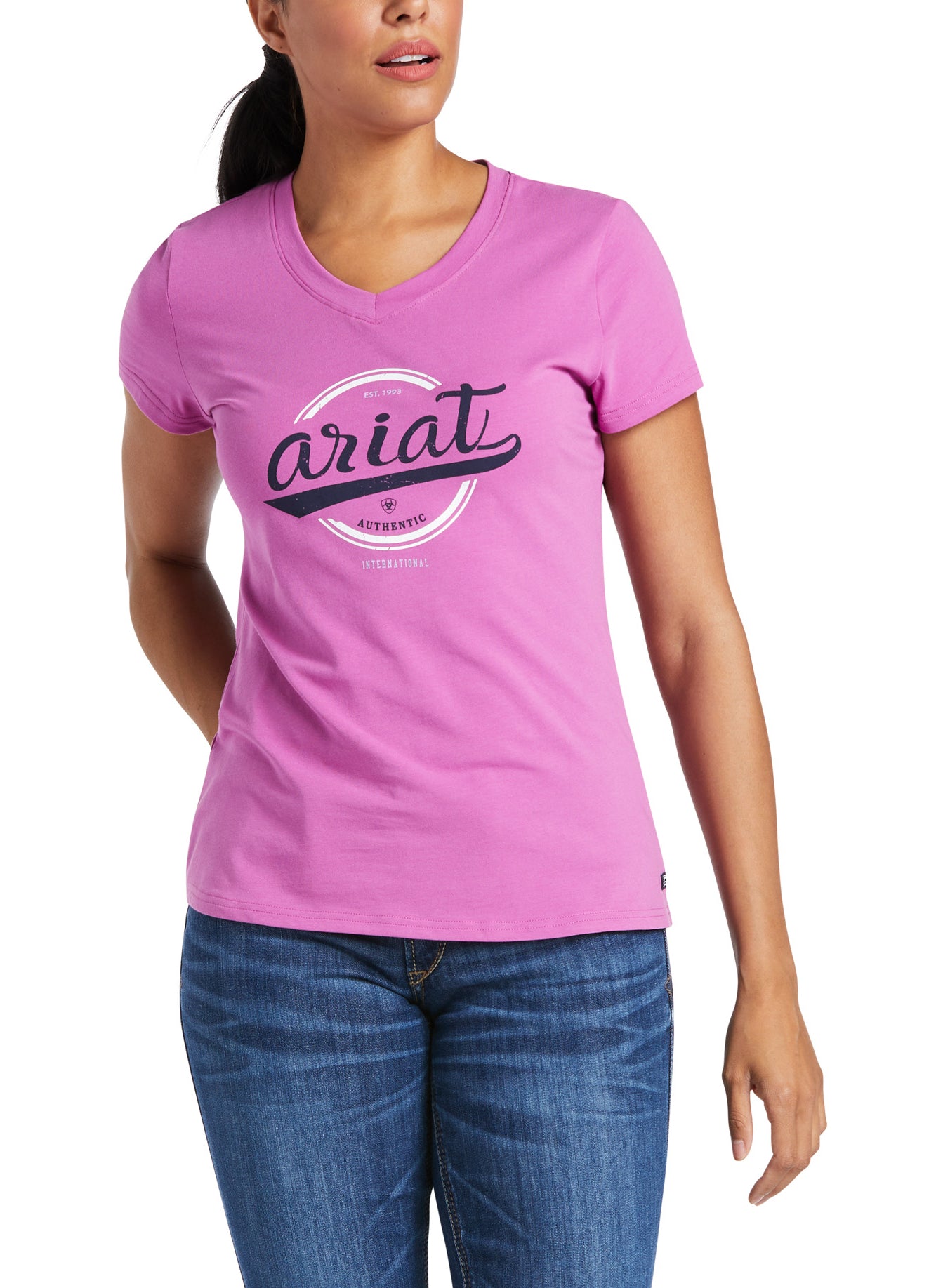 Ariat Wms Authentic Logo S/S%