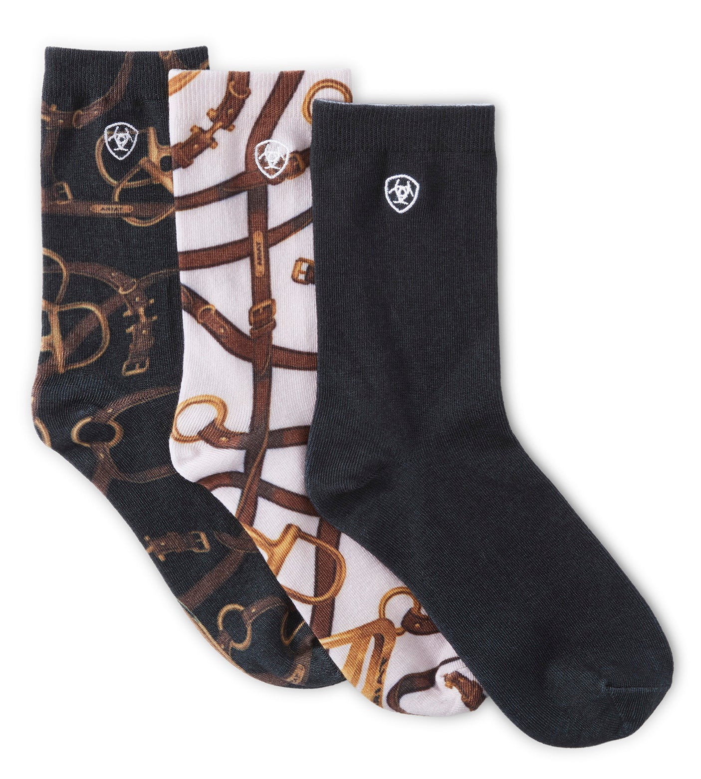 Ariat Wms Novelty Crew Sock(Flora Horse%