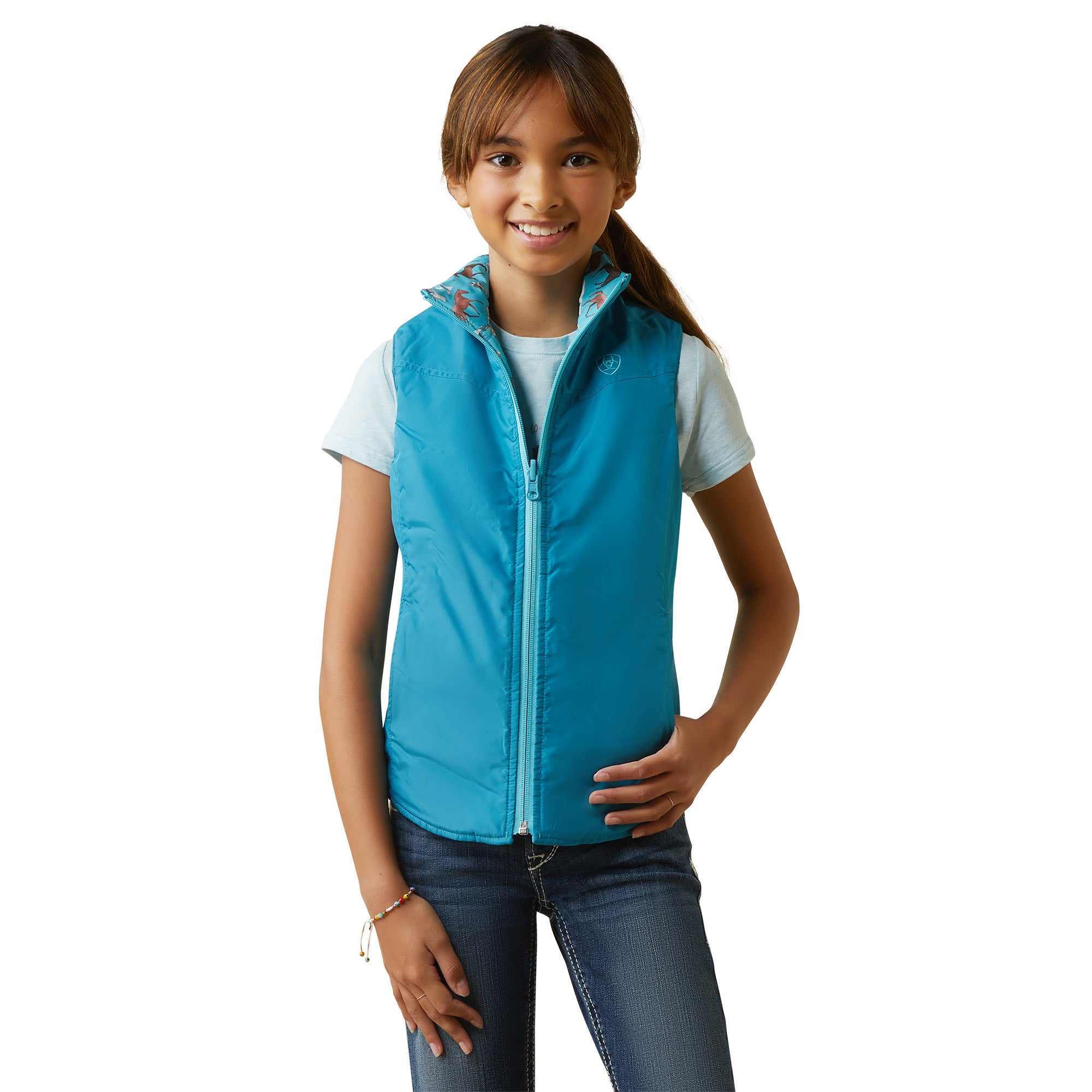 Ariat YTH Bella Vest Aqua Herd / Large