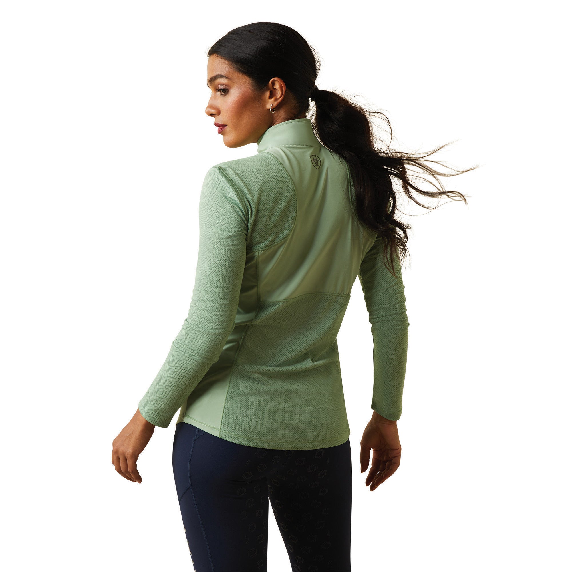 Ariat Wms Breathe 1/4 Zip LS % Basil / Large