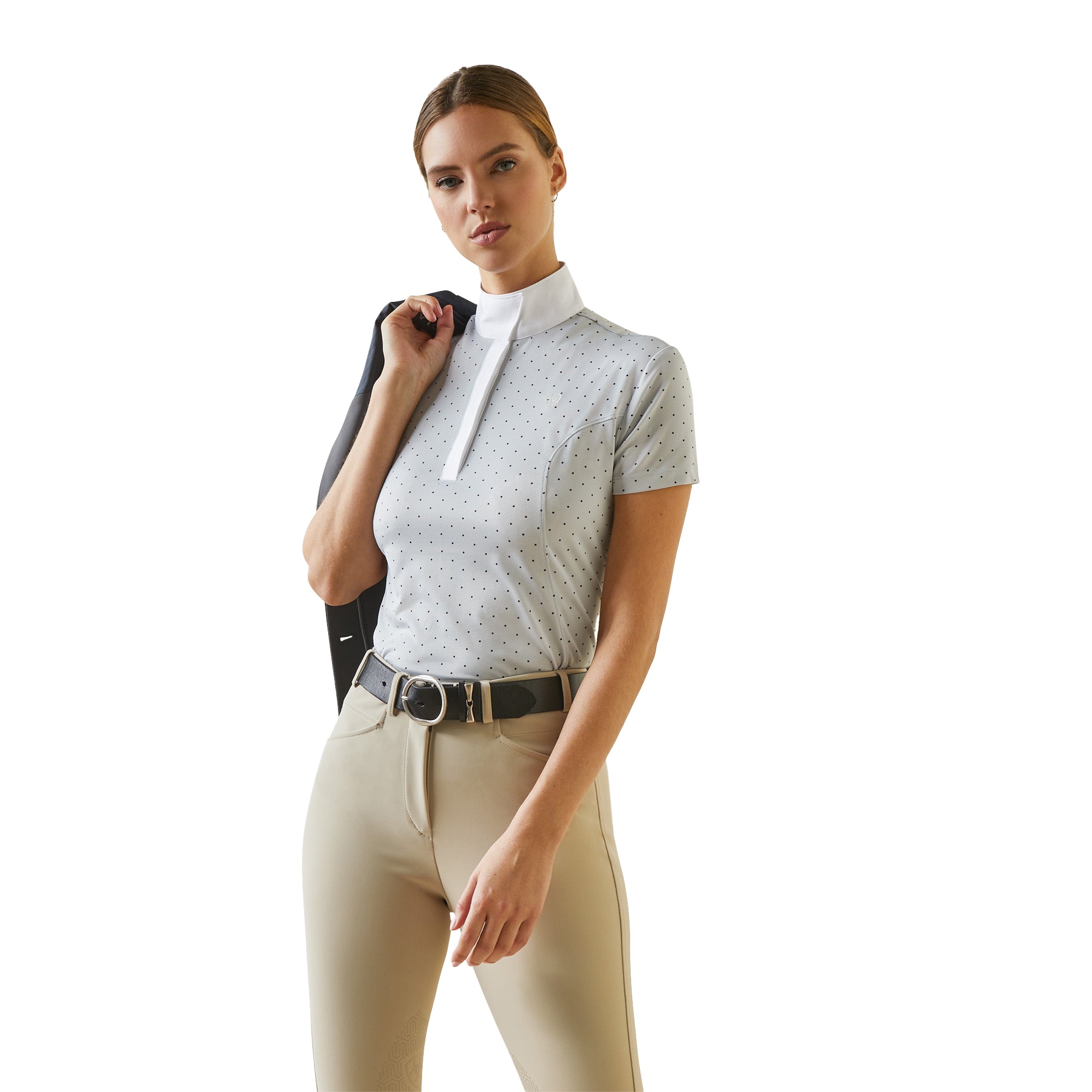 Ariat Wms Aptos SS Shirt % Gray Dot / Large