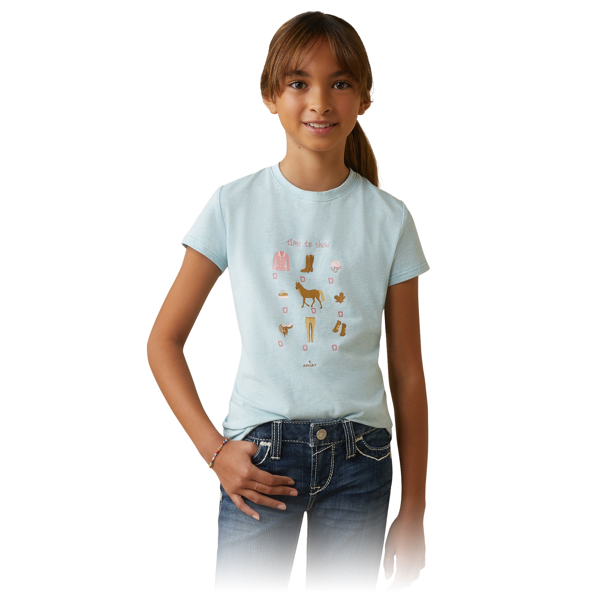 Ariat Time to Show SS T-Shirt % Blue / Large
