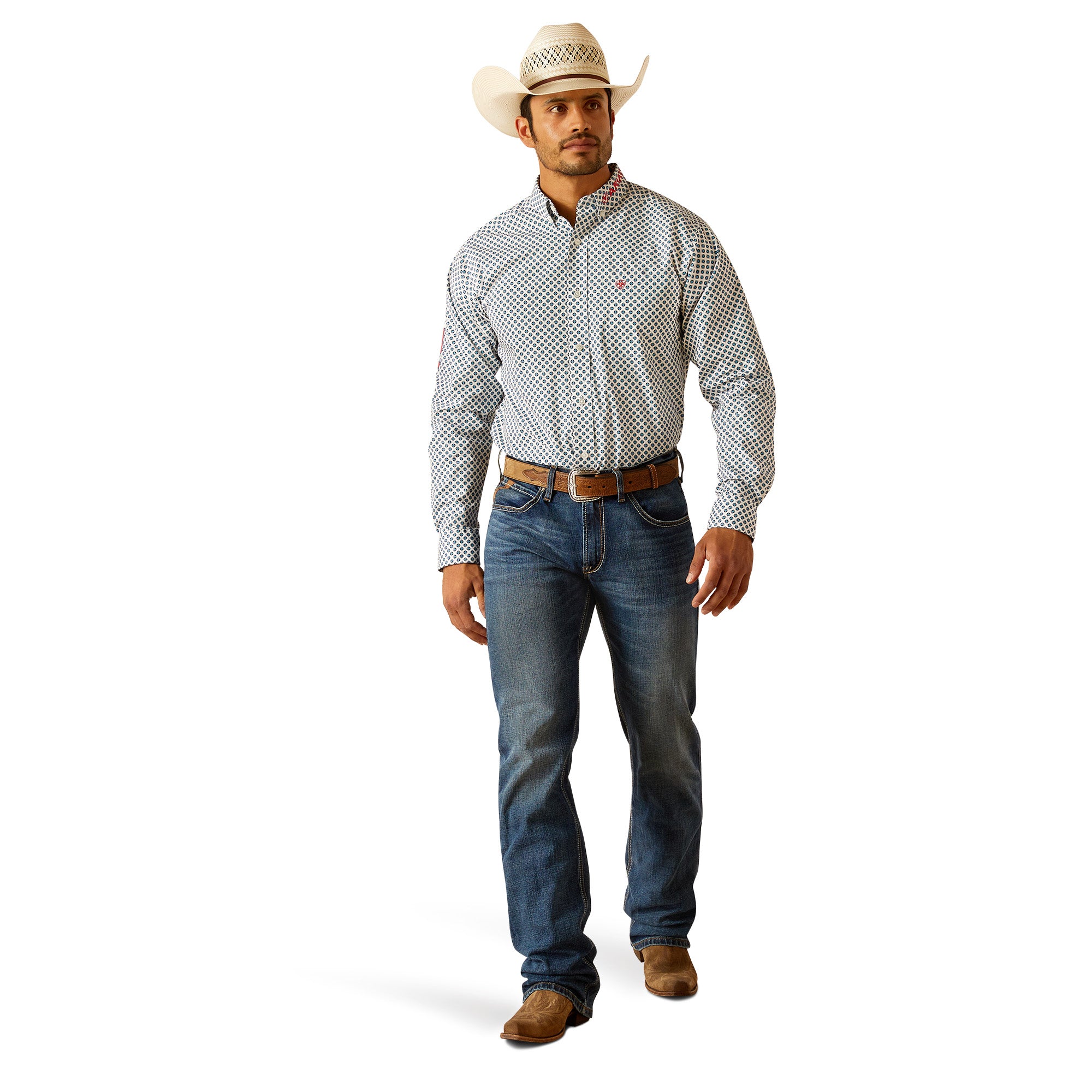 Ariat Mns Team Lochlan Shirt White / X Large