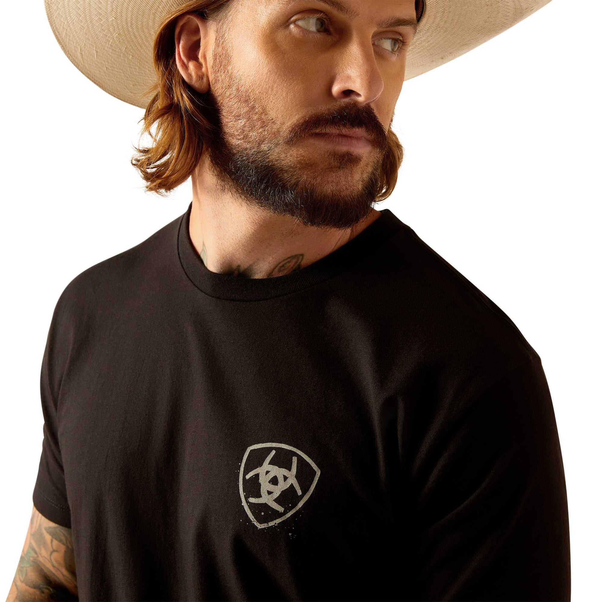 Ariat Mens Cactus Flag S/S Tee % Black / Large