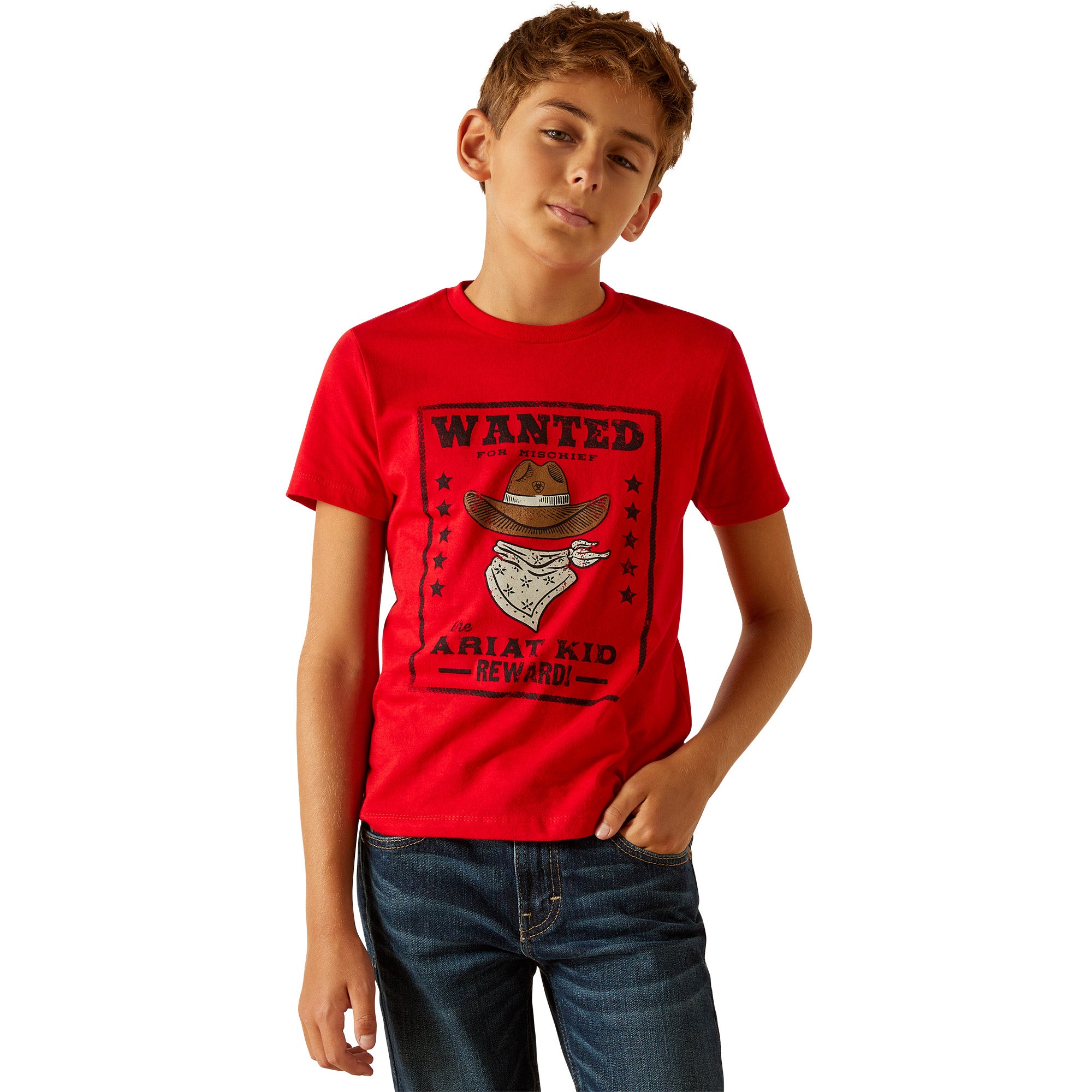 Ariat Boys Kid S/S T-Shirt Red / Large