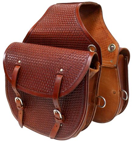 Origin Leather Saddle Bag w/Tooling(Brn