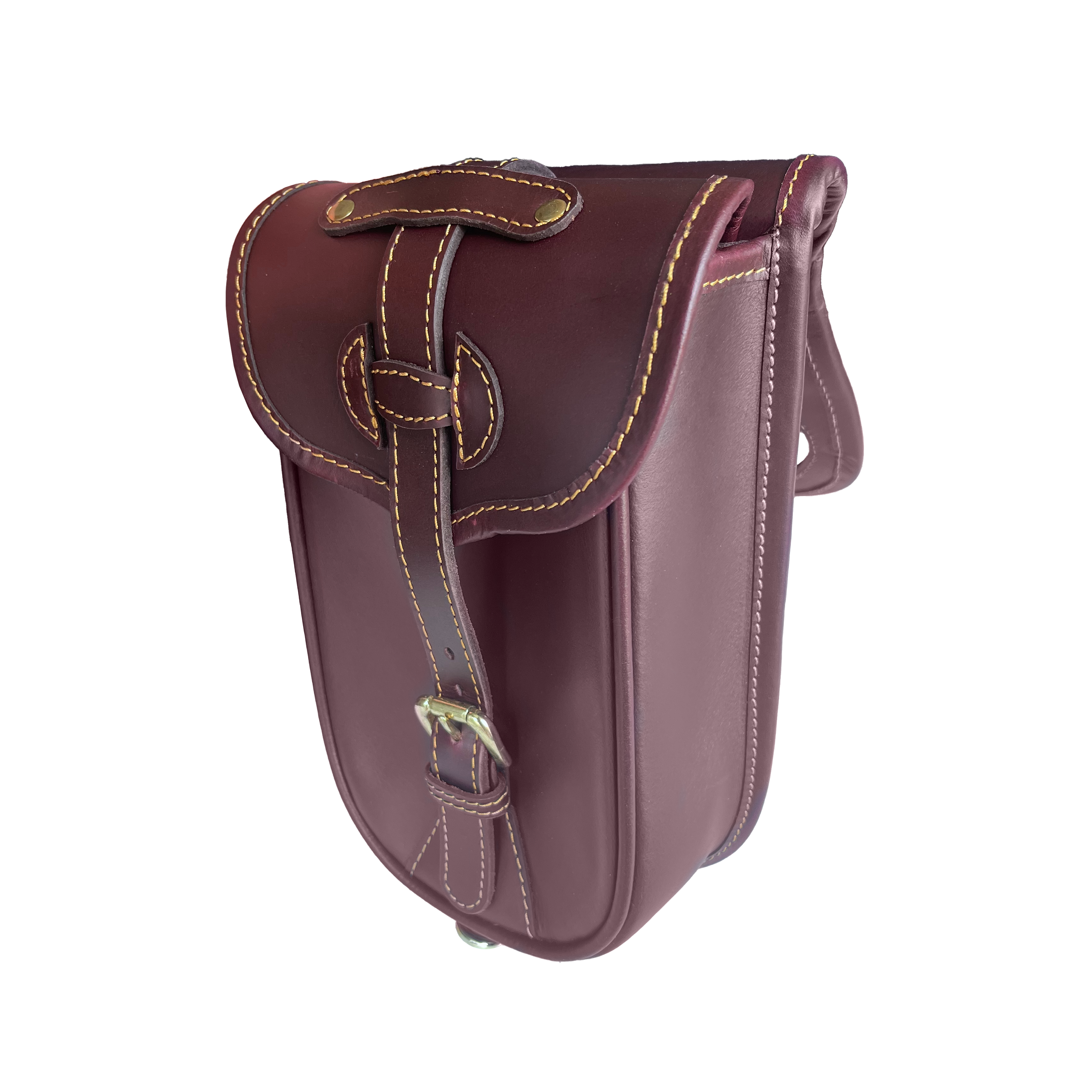 Western Horn Single Leather Bag (Brown)