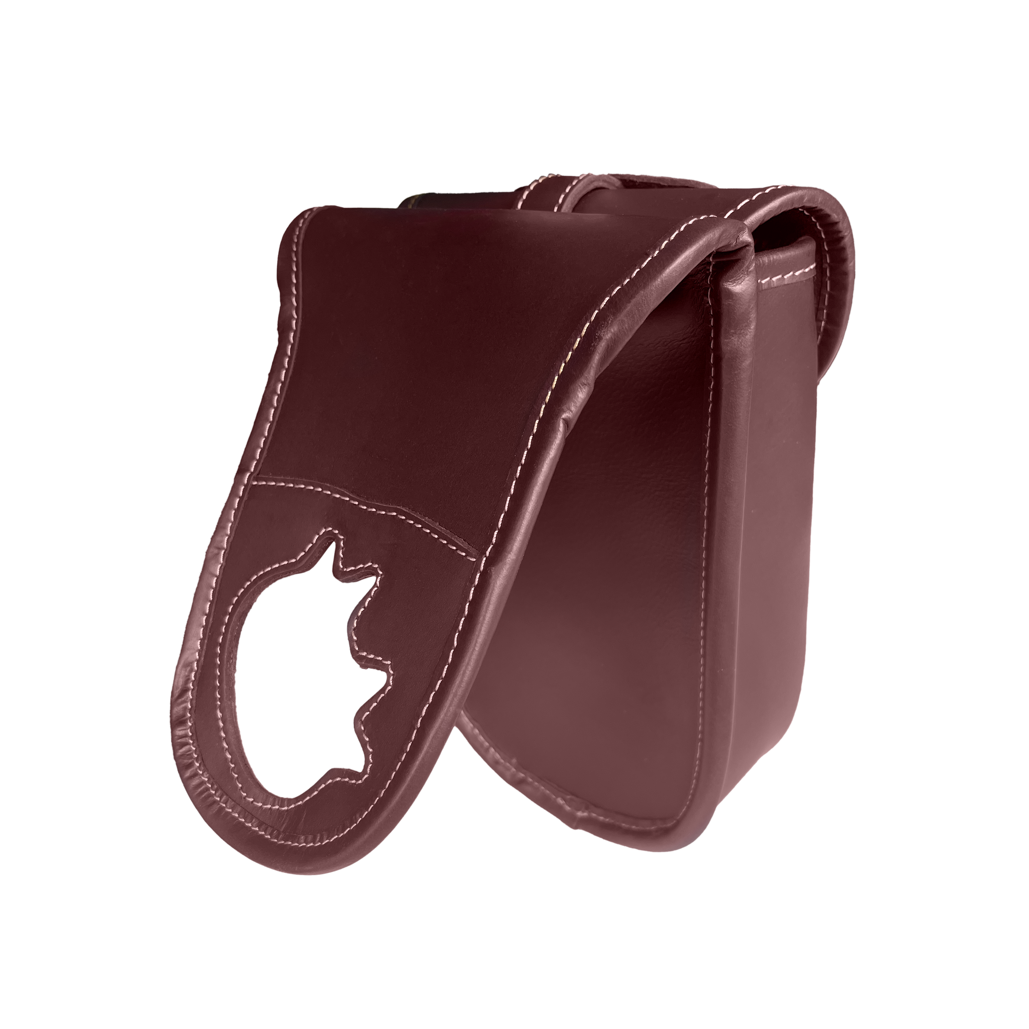 Western Horn Single Leather Bag (Brown)