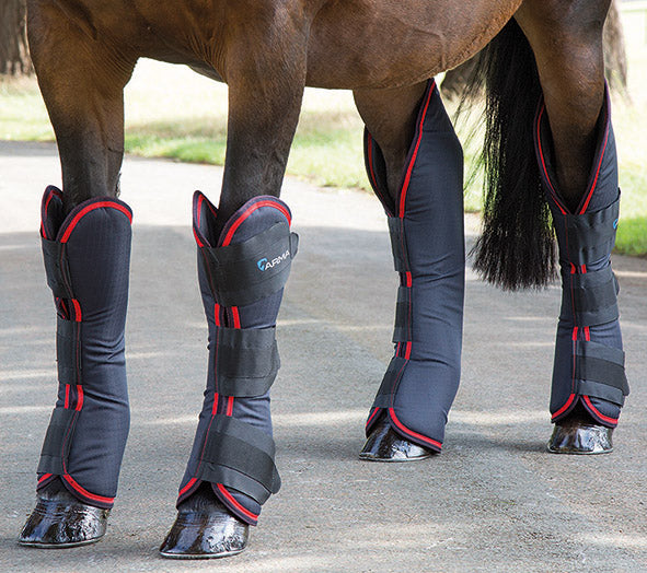 Shires ARMA Travel Boots Black/Red / Large
