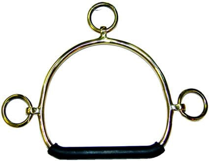 Brass Chifney w/ Rubber Mouth Brass / 4.5