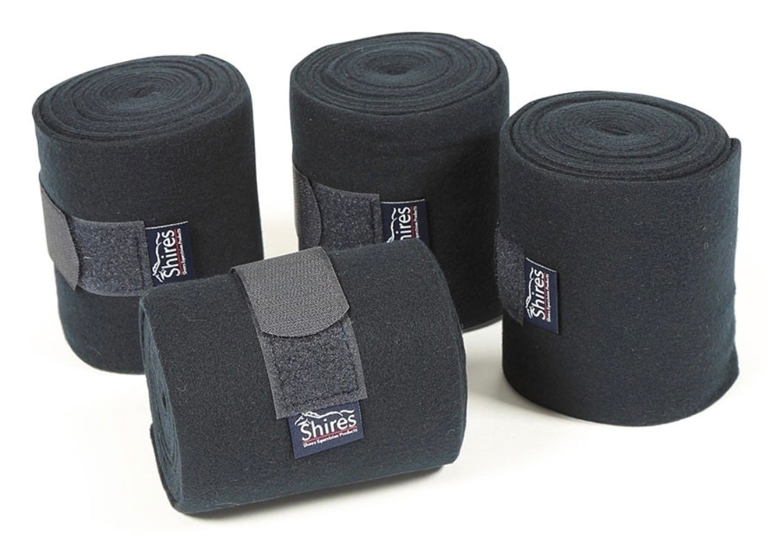 Shires Fleece Bandages Pack of 4 Navy / All