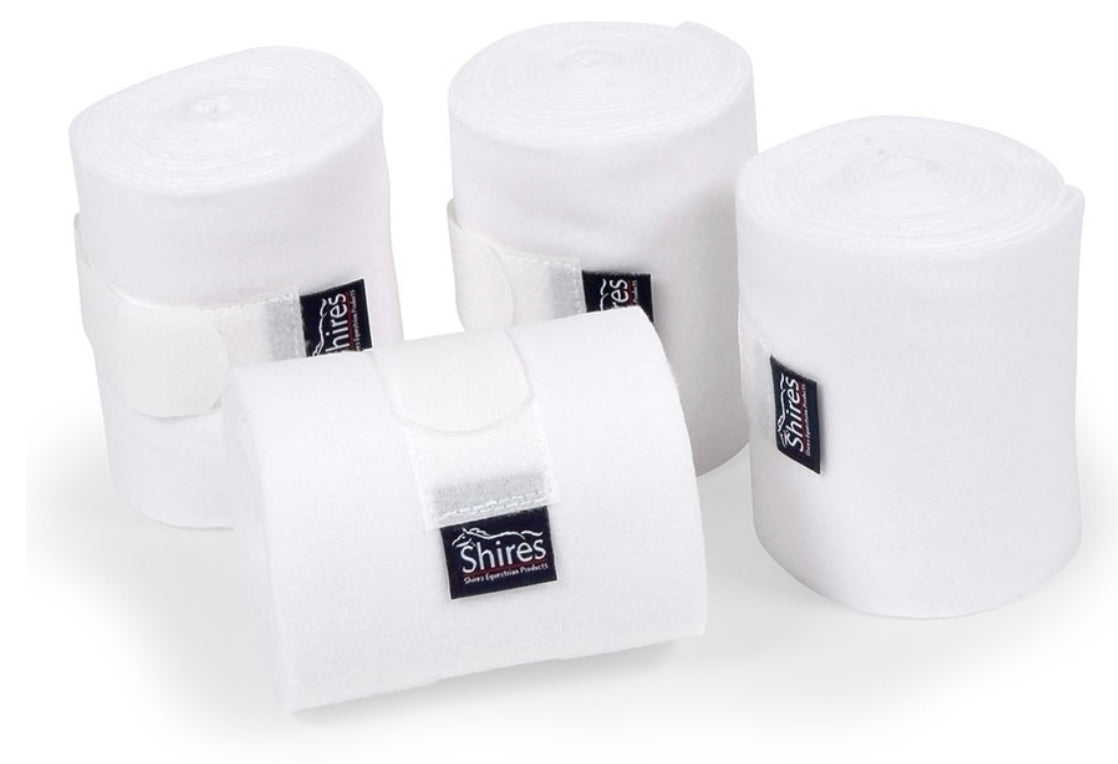 Shires Fleece Bandages Pack of 4 Navy / All