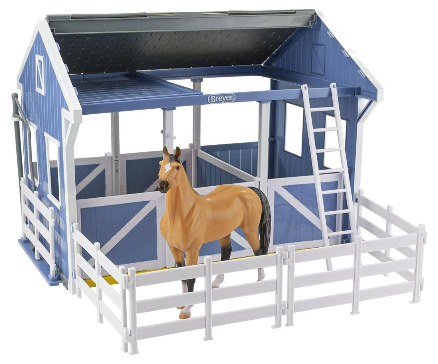 Breyer Deluxe Country Stable w/Horse&Wsh