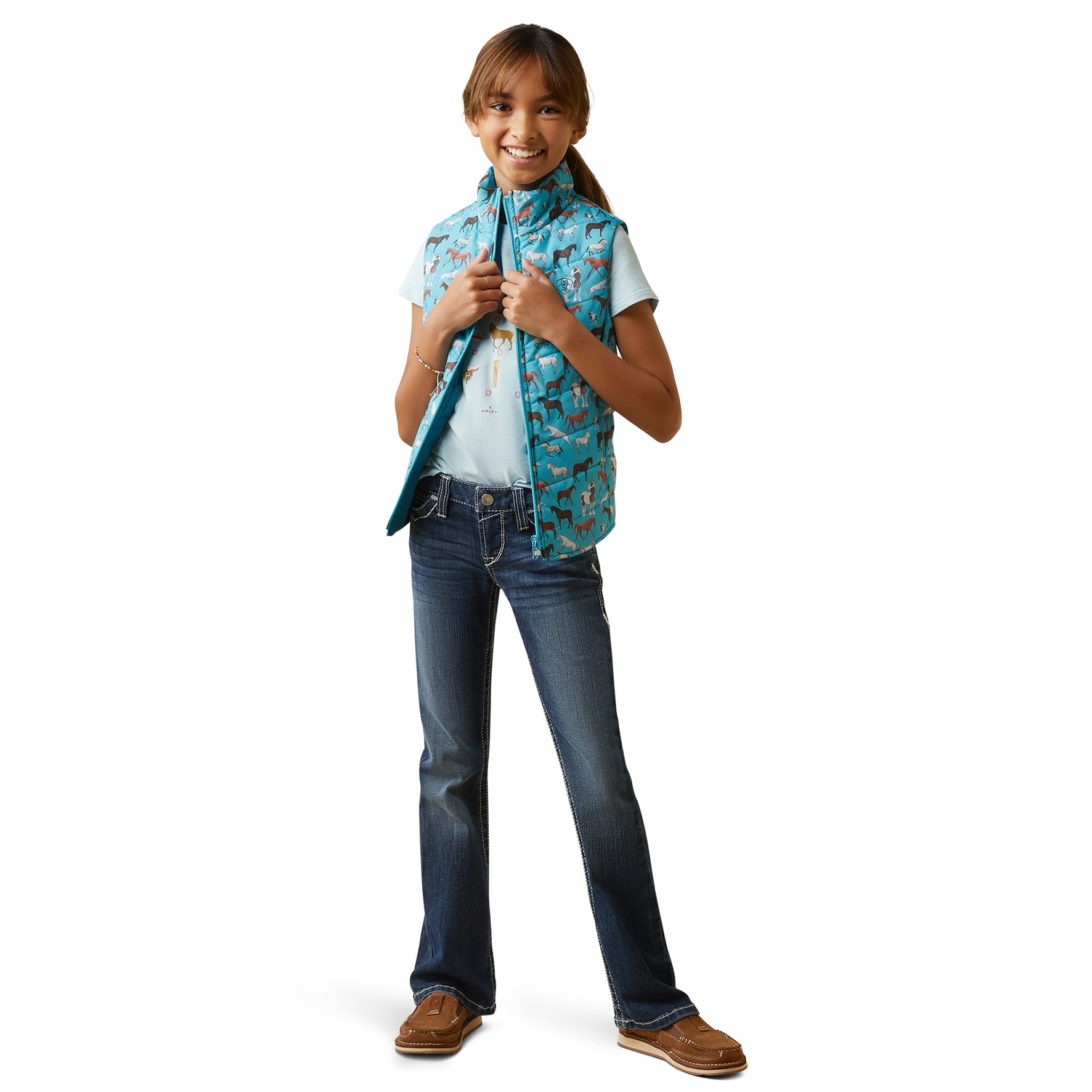 C-Ariat Youth Bella Vest (XXL Aqua Herd)