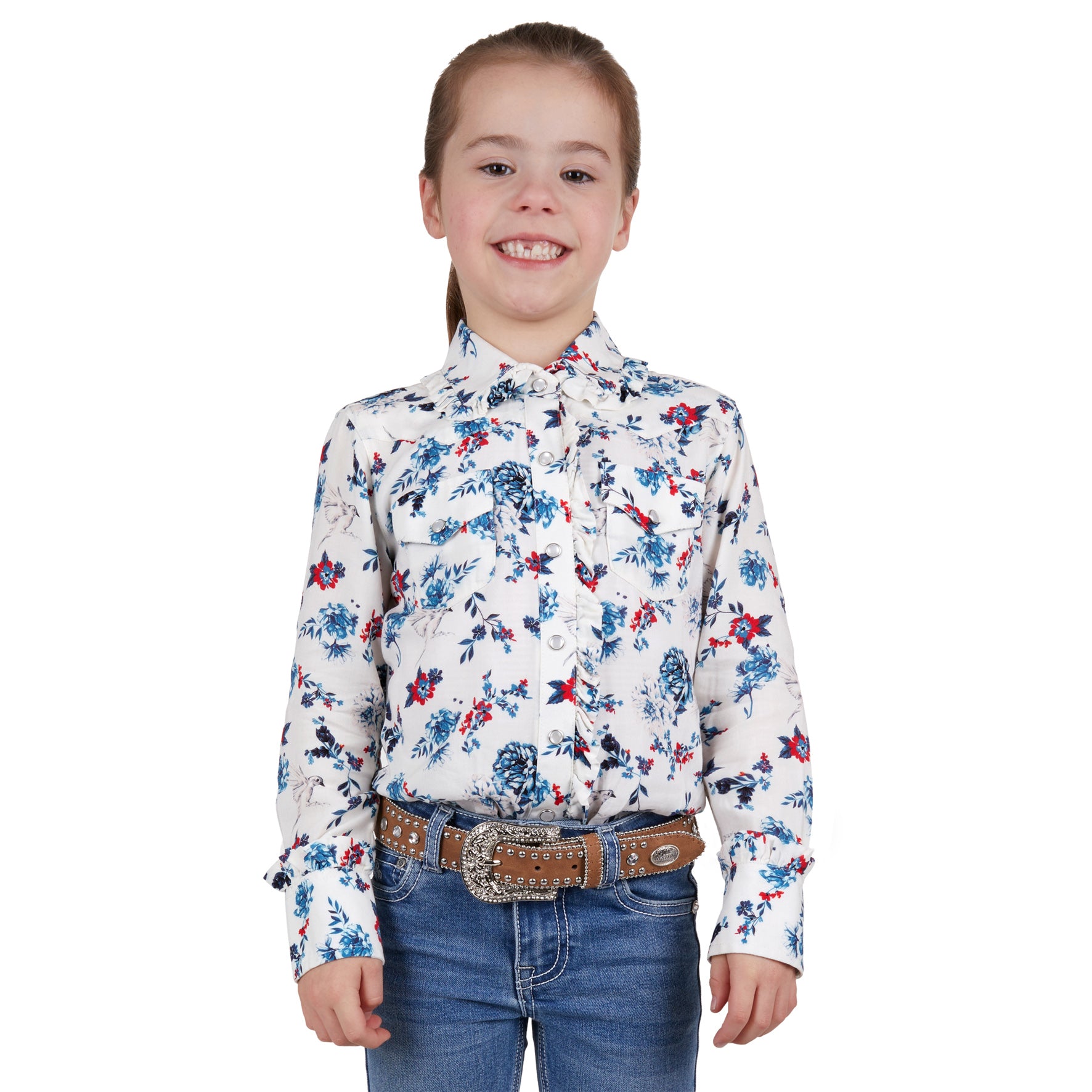 C-Pure Western Girls Flora Shirt(6 Multi%