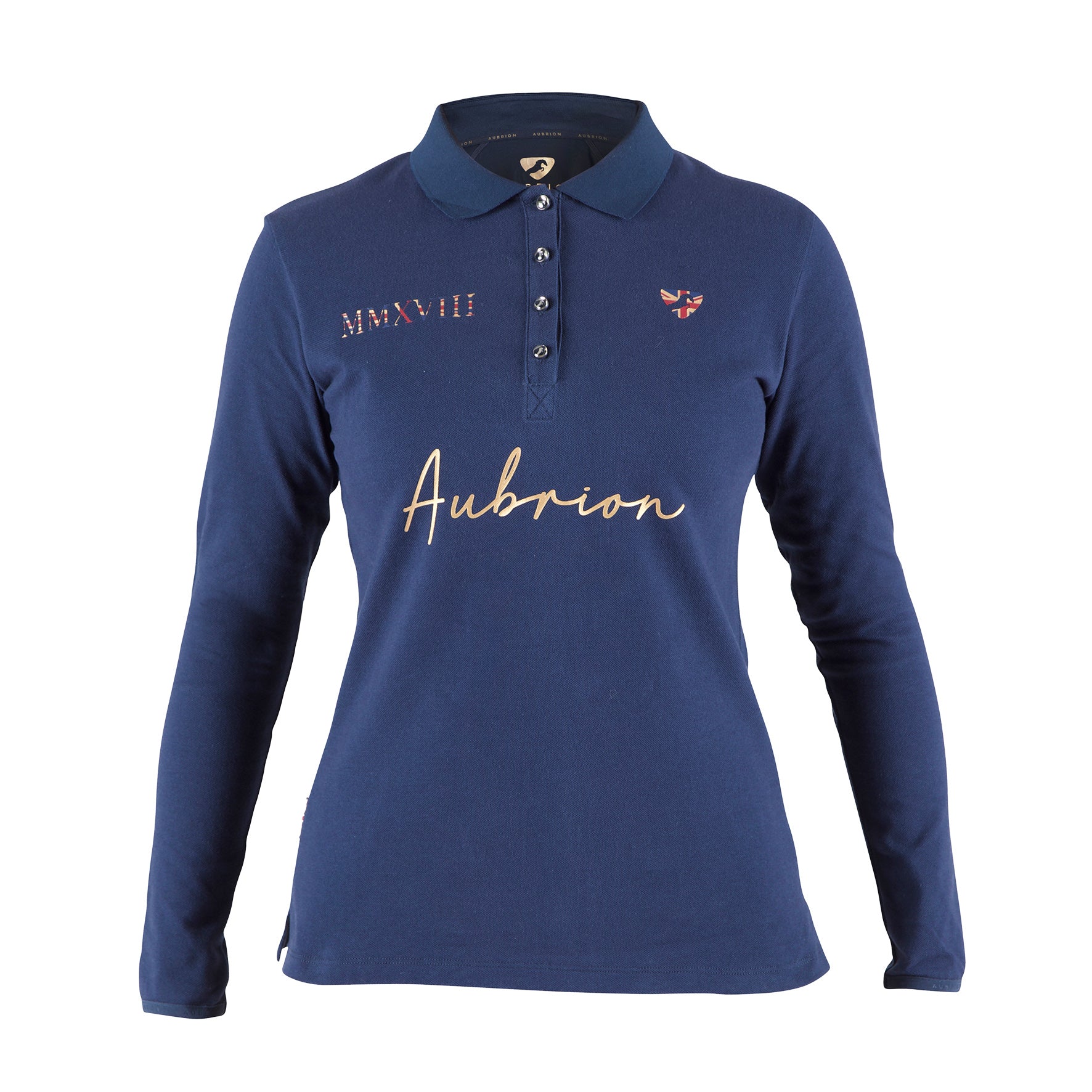 C-Shires Team Long Sleeve Polo (S Navy)
