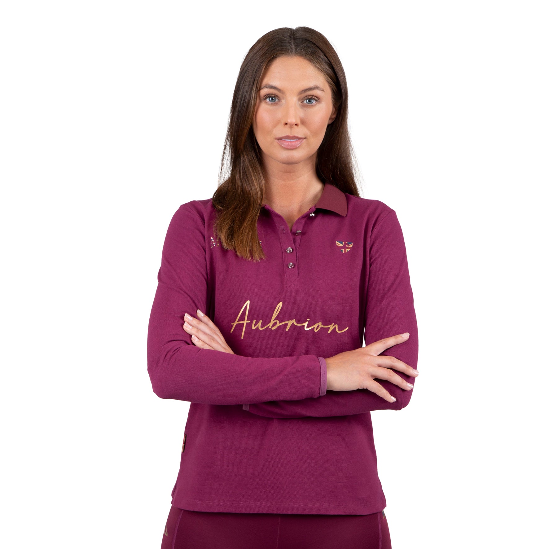C-Shires Team Long Sleeve Polo (L Mulberry)