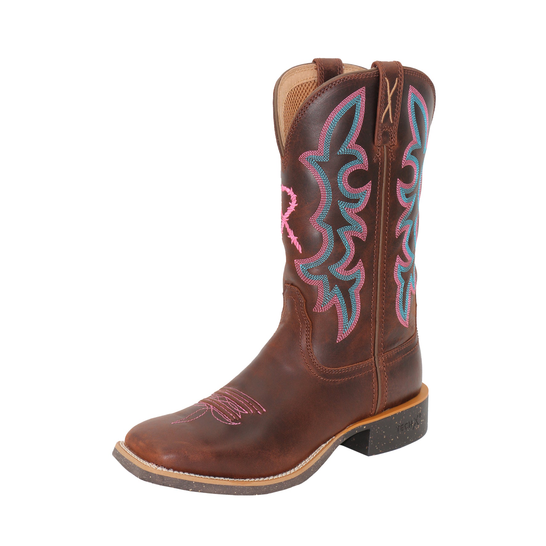 C-TwistedX WmnsTech X2 Boot(10 Choc/Pnk)