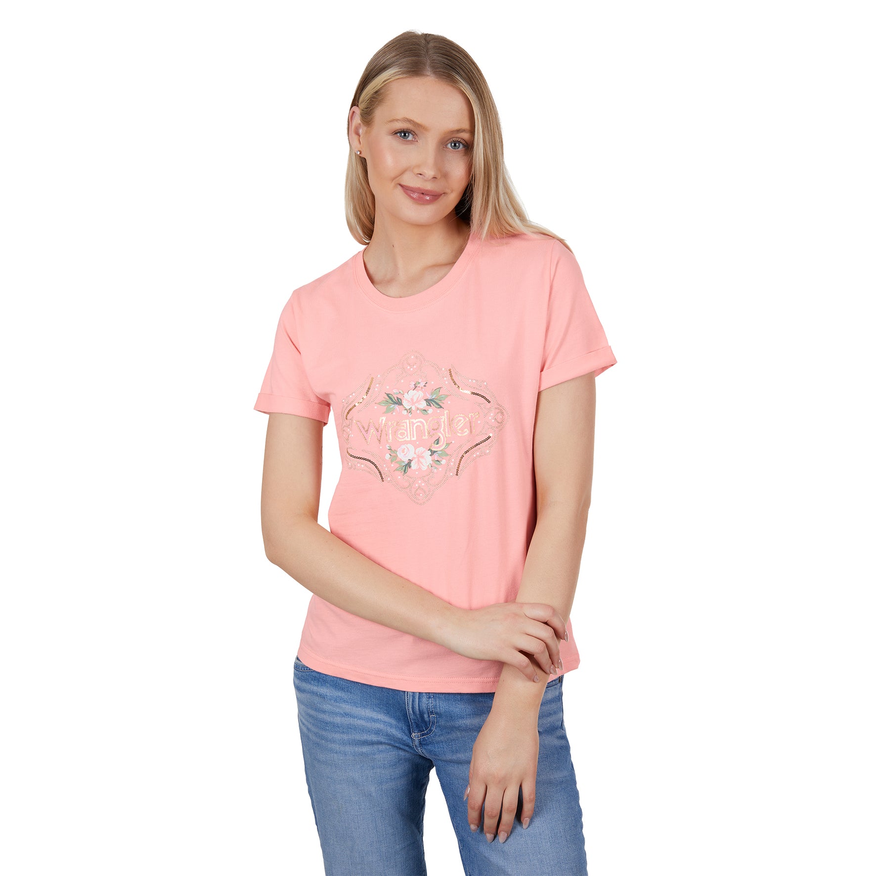 C-Wrangler Womens Darcy Tee (8 Peach)
