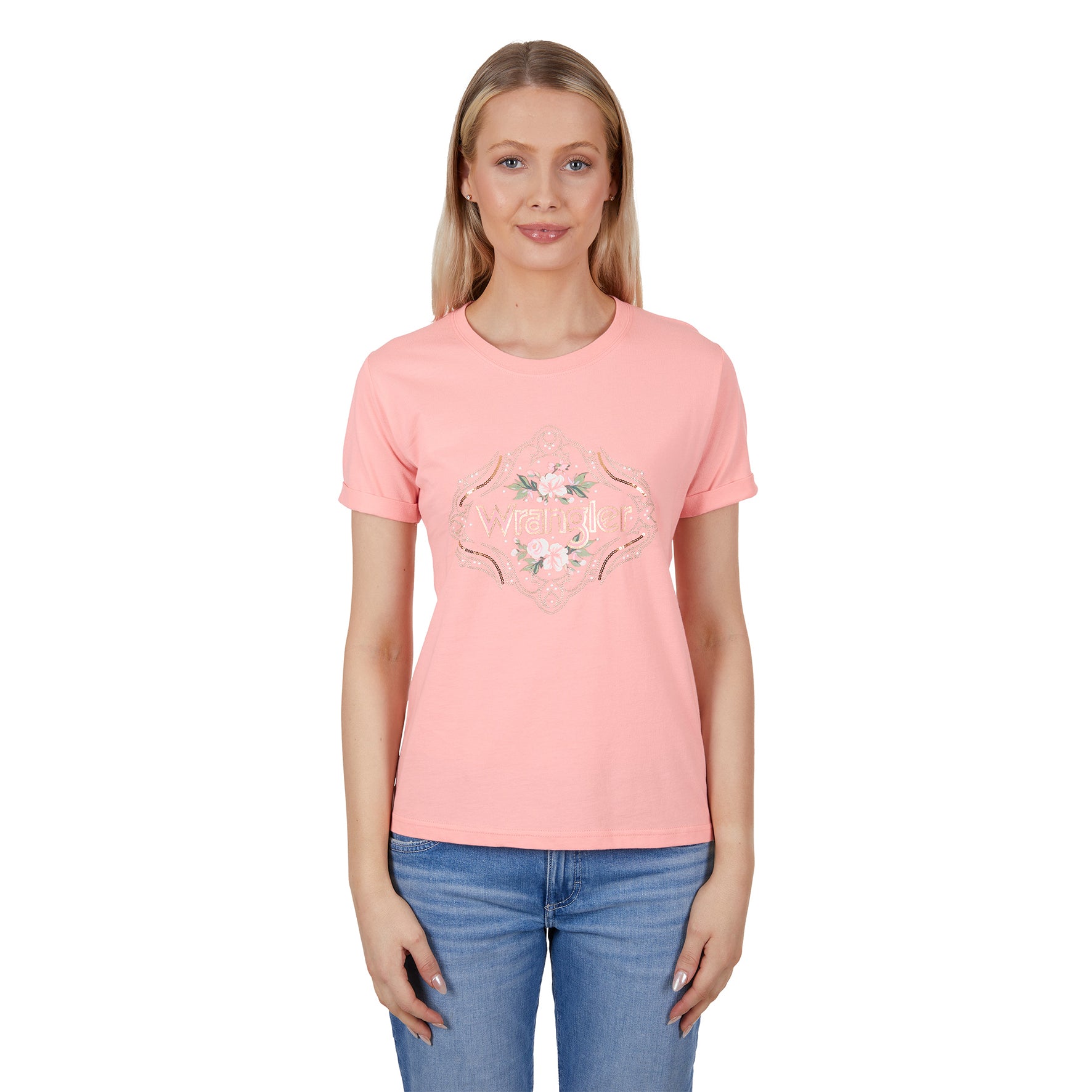 C-Wrangler Womens Darcy Tee (8 Peach)