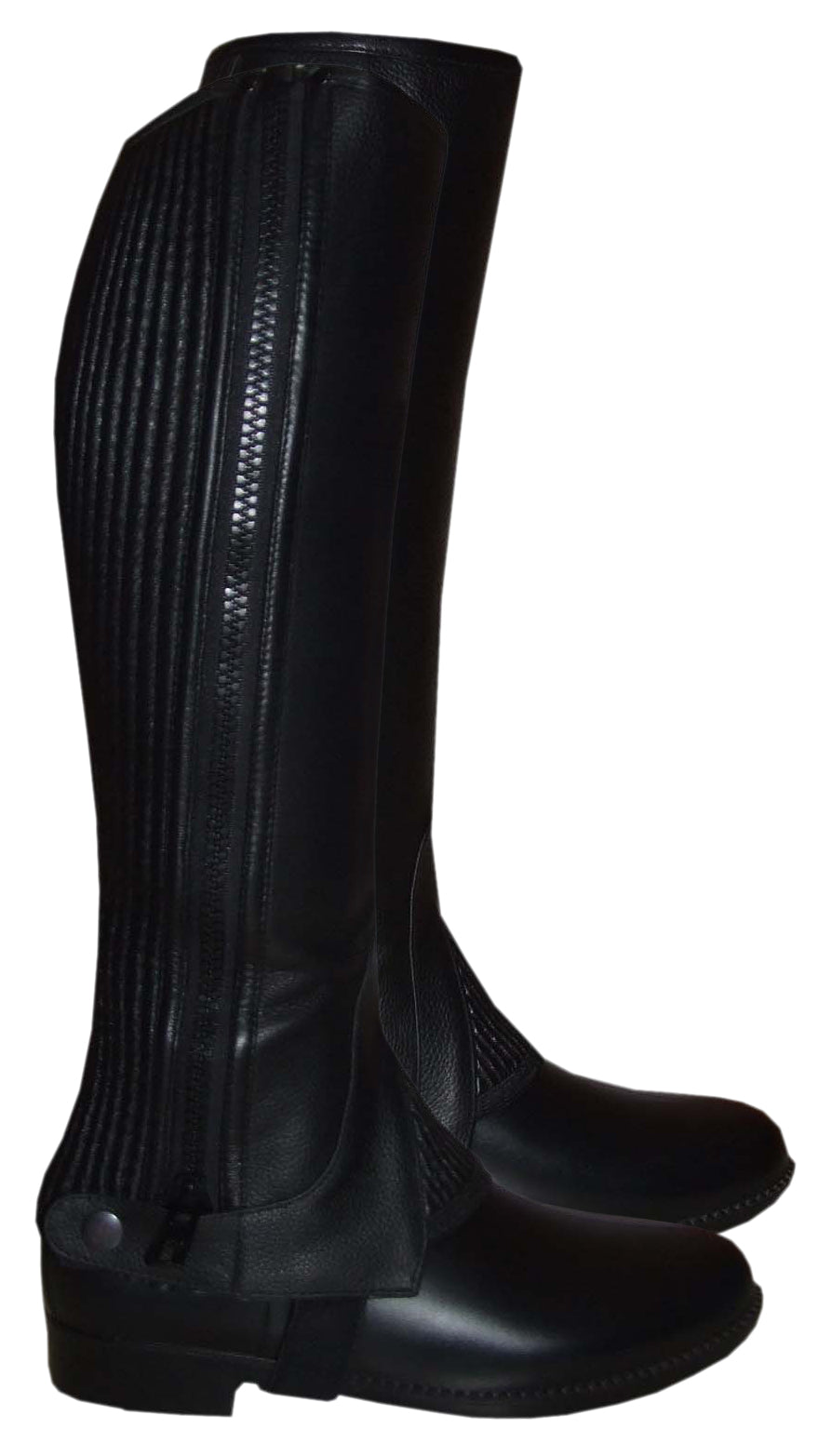 CA Full Grain Leather Chaps Black / X Large