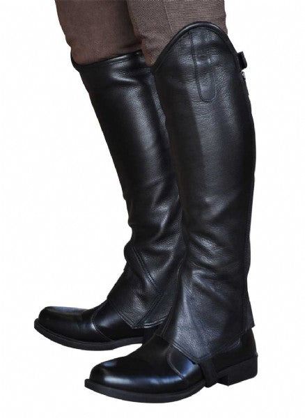 Horse Tech High Top Lthr 1/2 Chap Black / Large