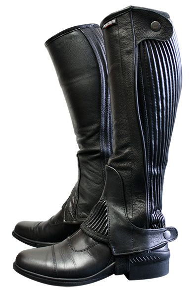 C-Horse Tech Leather Half Chap(Sml Black)