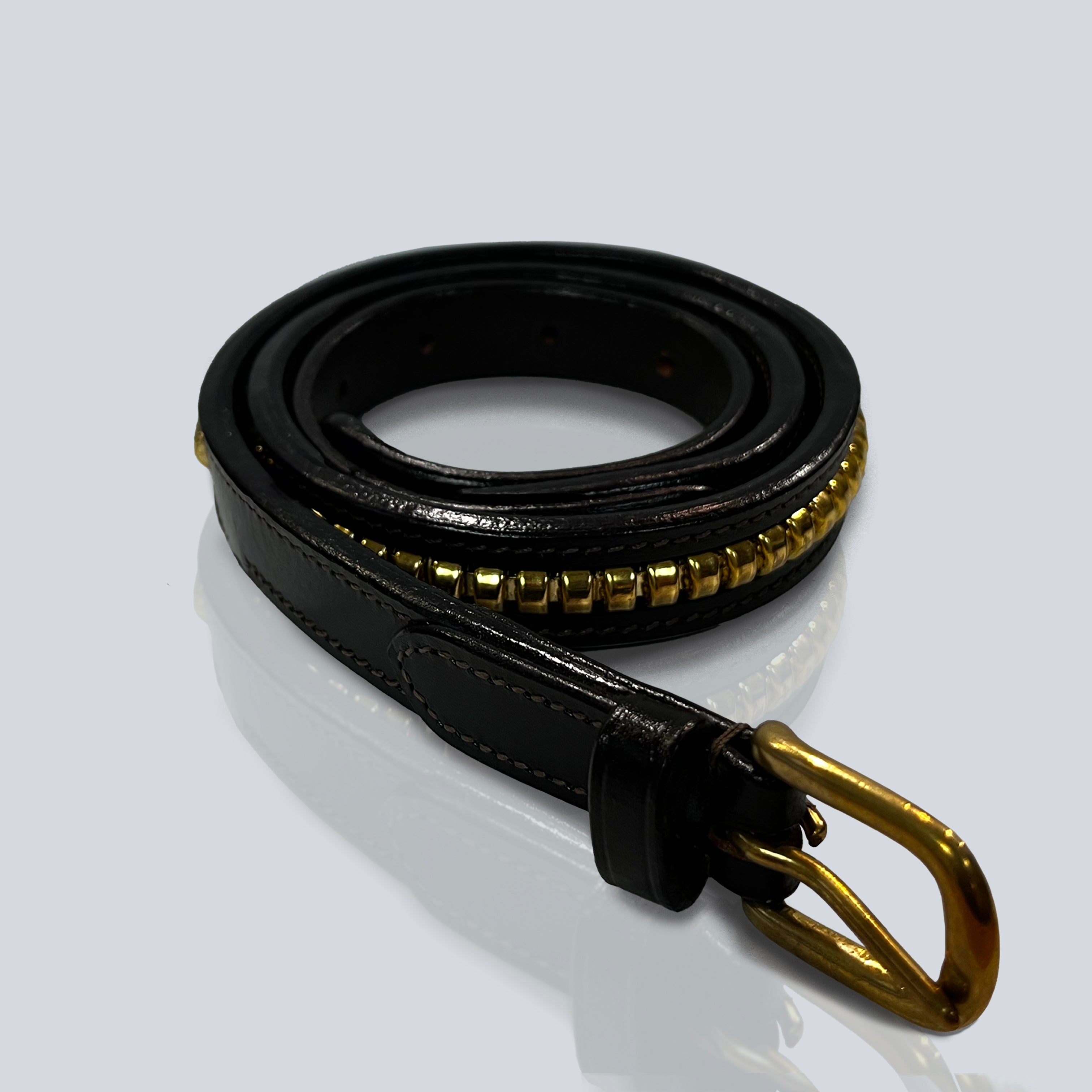 Enzo Brass Clincher Belt Black / 100