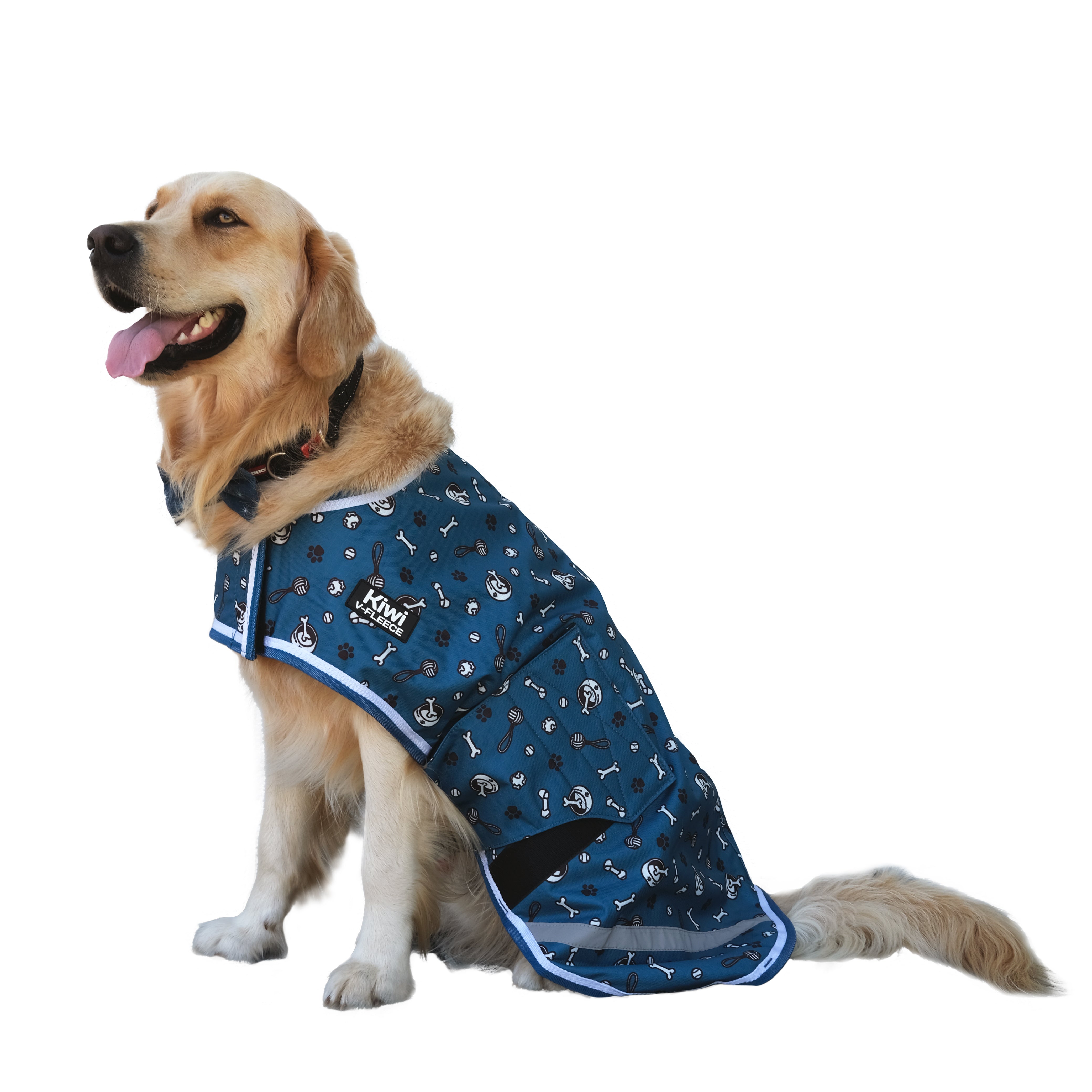 Kiwi 600D Fleece Lined Dog Print Coat One / 12
