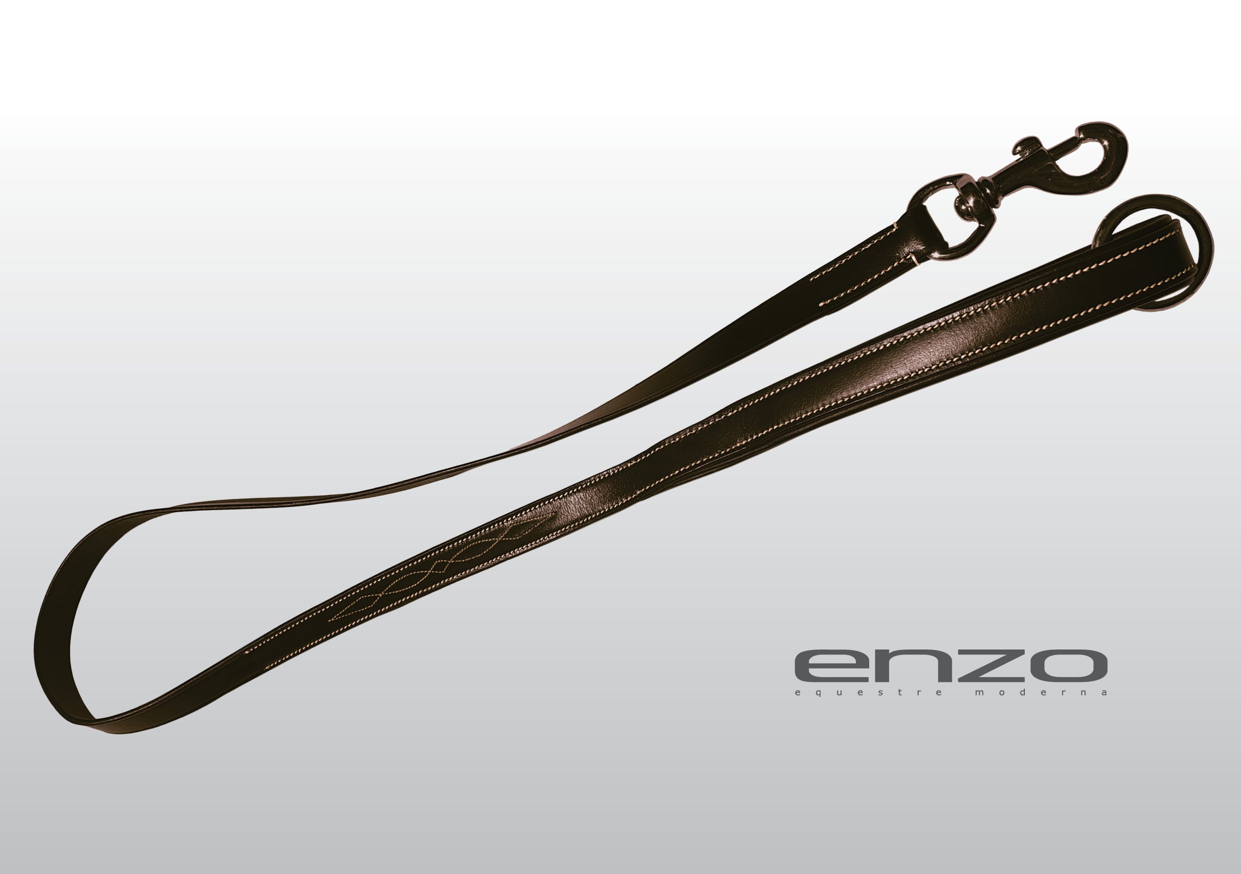 Enzo Leather Stitched Dog Lead (110 cm)