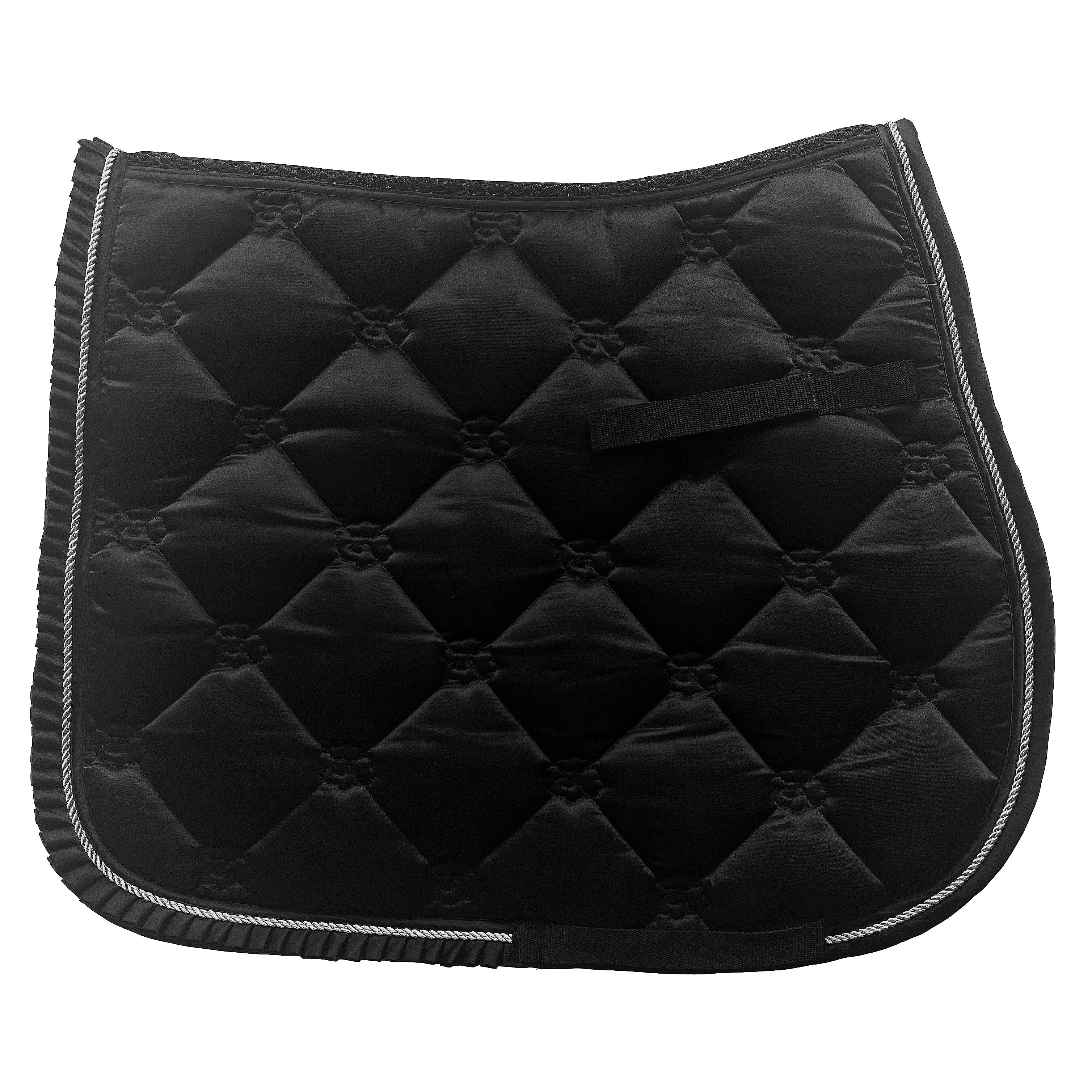 Enzo Ruffle Satin Saddlepad(Black)