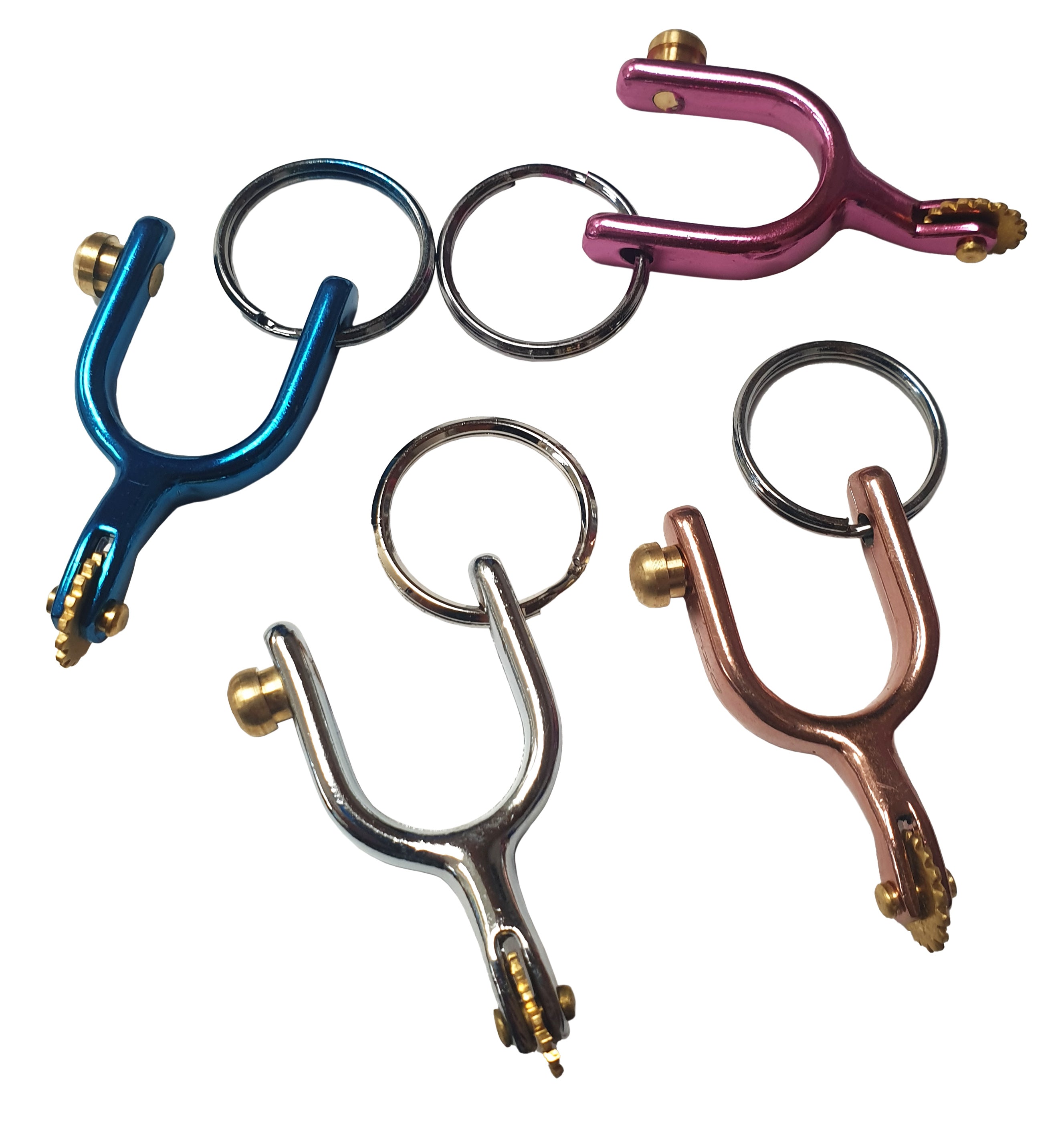 Enzo Aluminium Key Ring Spur Blue / All