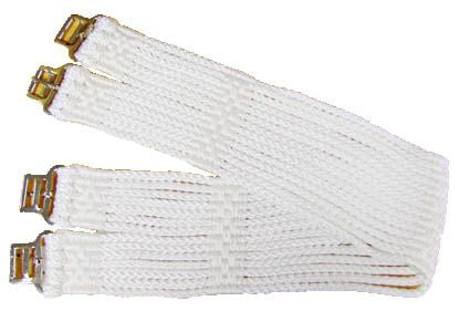 Double Buckle String Stock Girth (Wht)