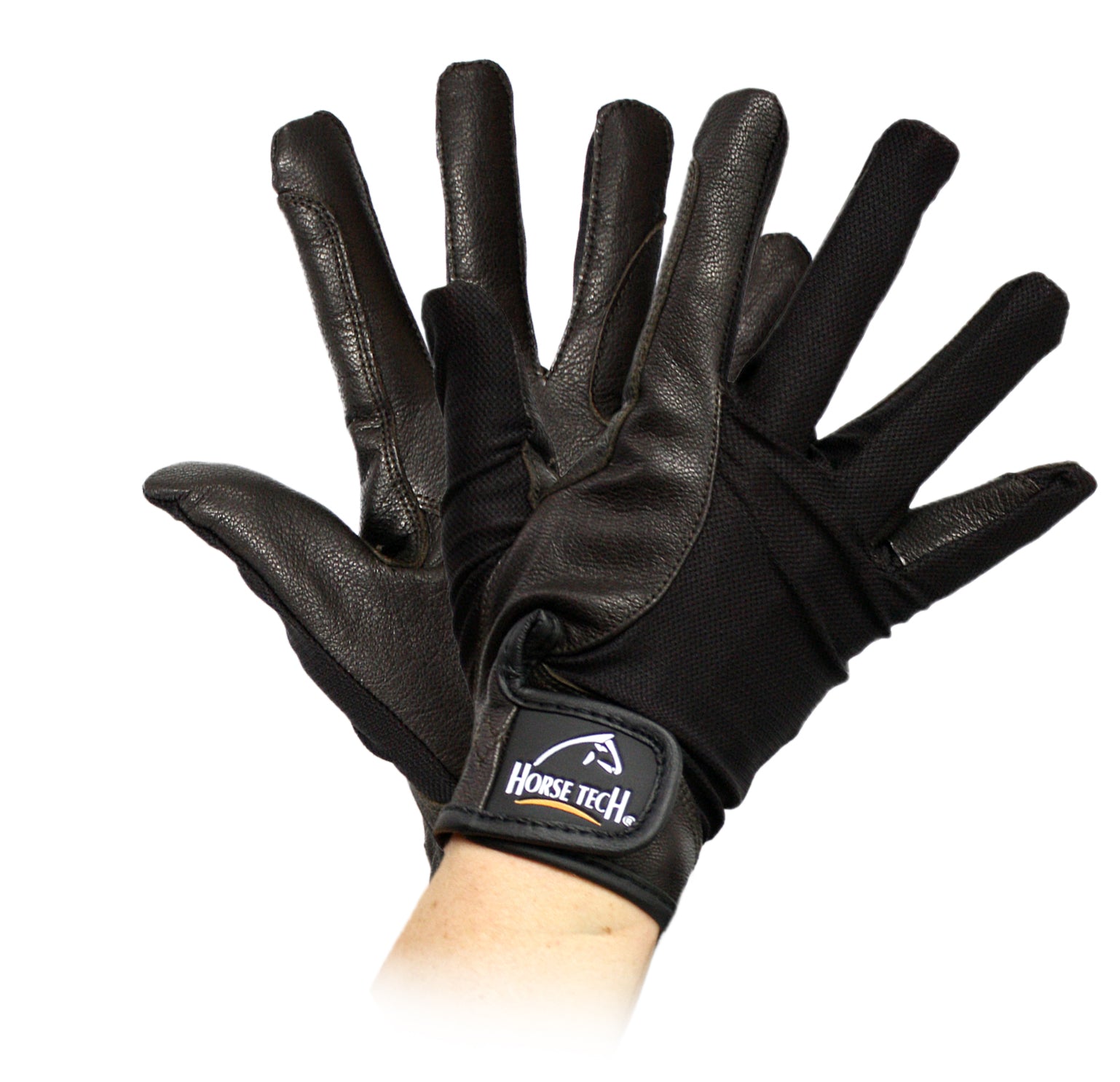 Horse Tech Light Leather Glove Black / X Large