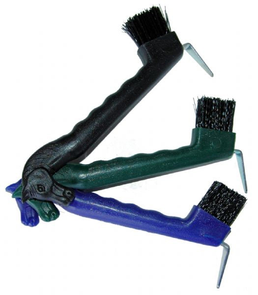 Hoof Pick with Brush Plastic