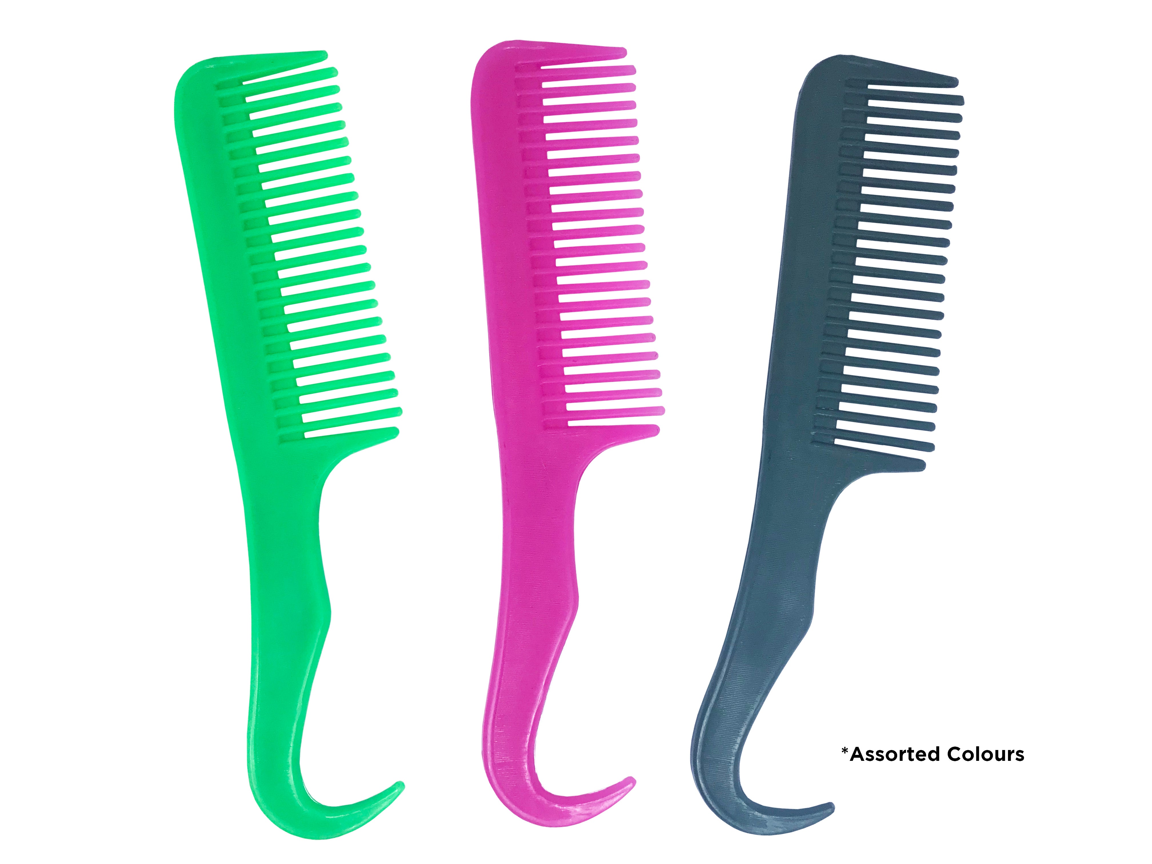 Plastic Mane Comb w/ Divider (Asst)%