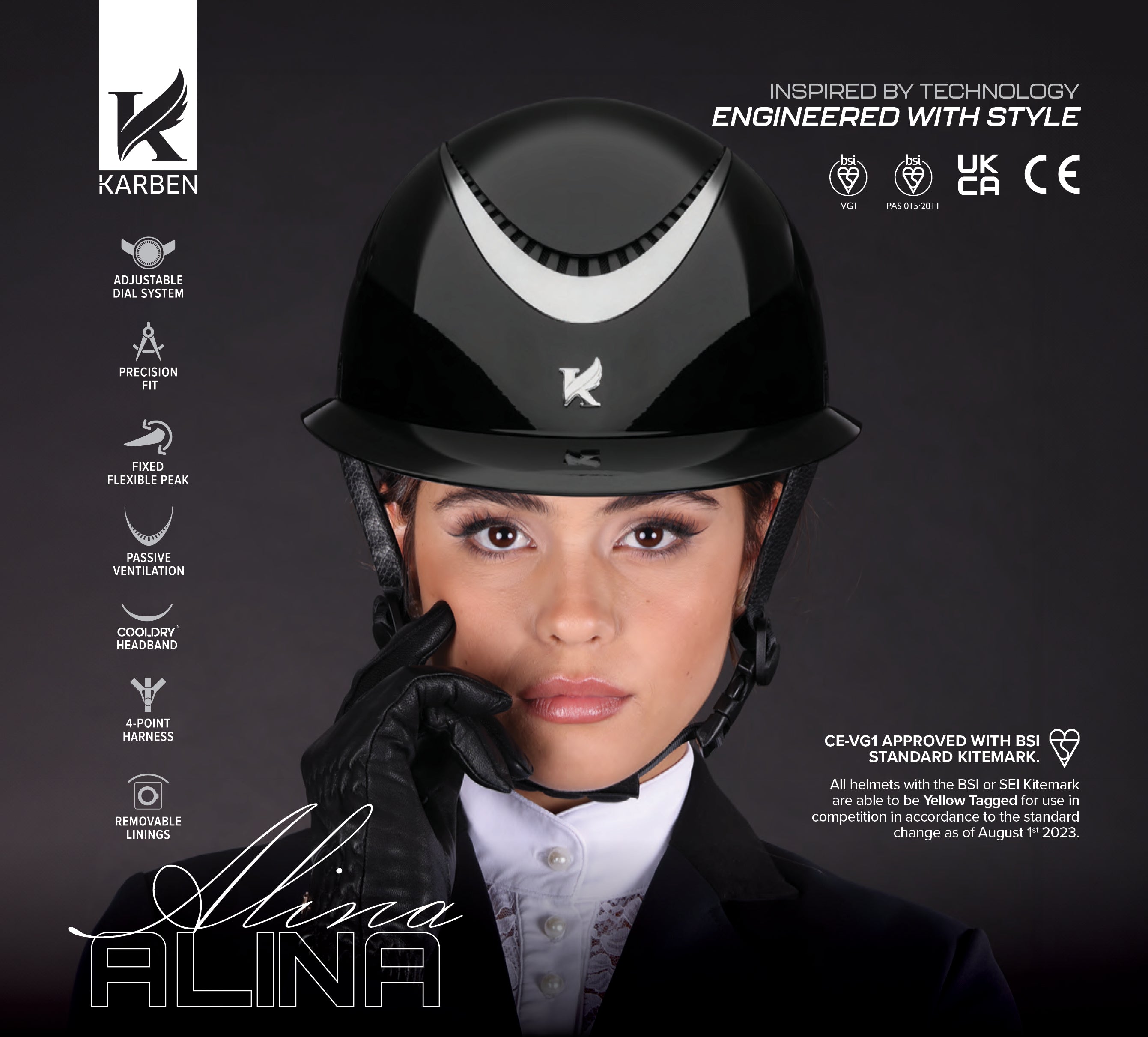 Karben Alina Helmet Black/Gold Mahogany / 58-60 Large