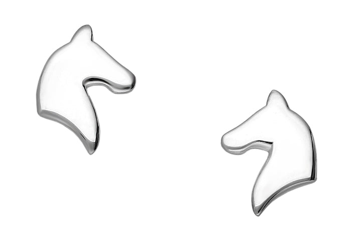 Sterling Silver Horse Push Back Earrings