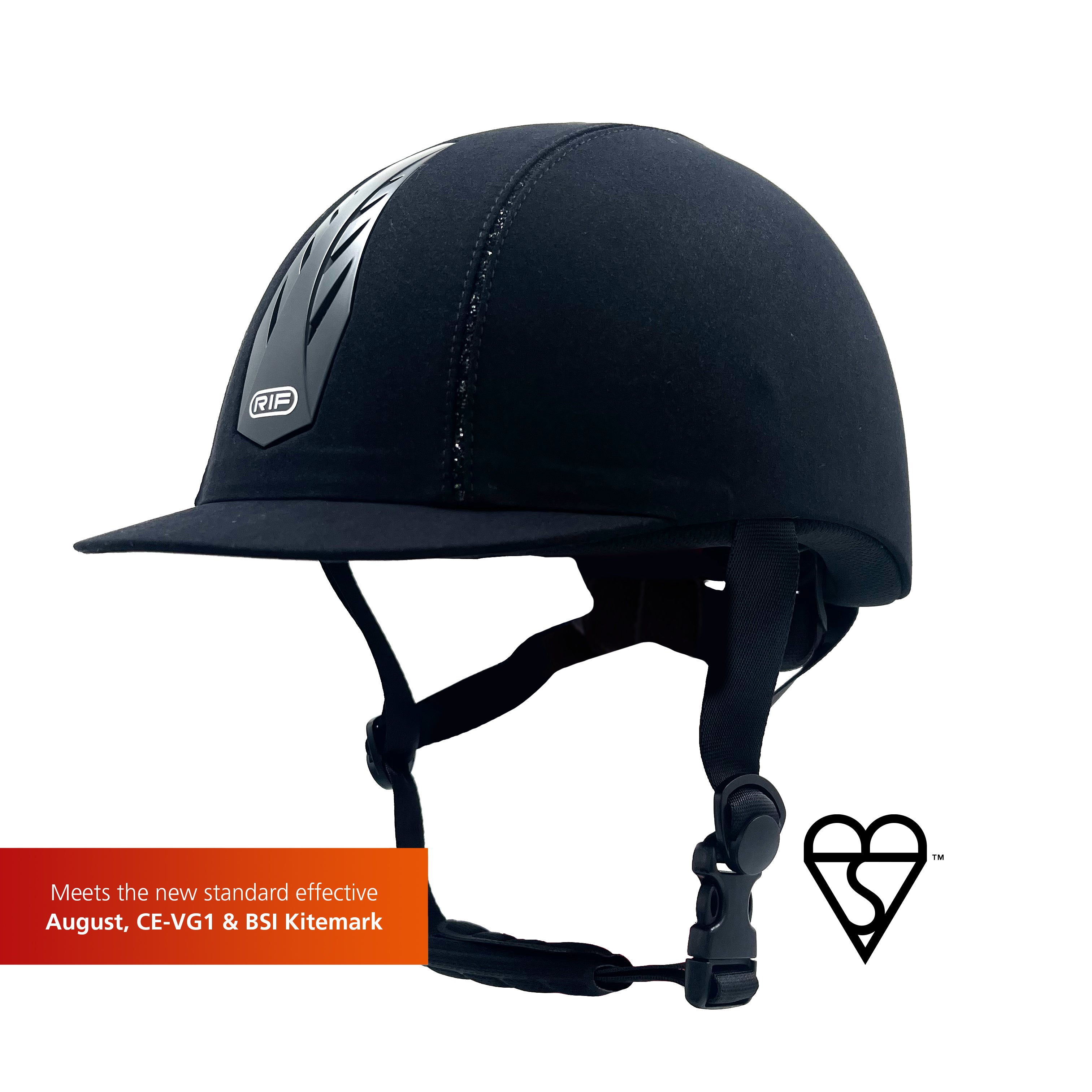 RIF Elite Riding Helmet % Black / 59-61 XLarge