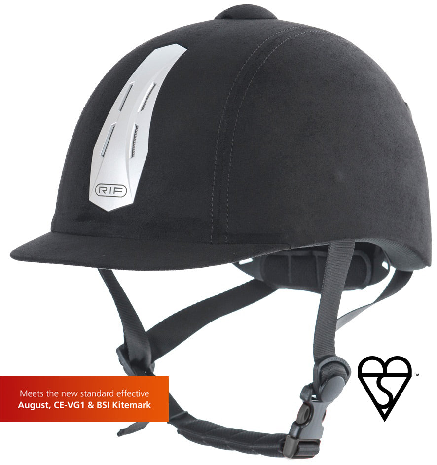 RIF Lynx Riding Helmet KM % Black / 59-61 XLarge