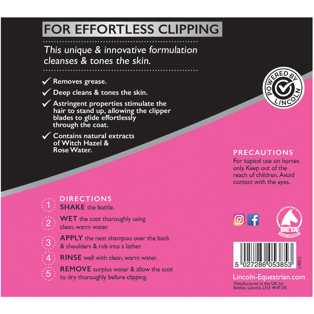Lincoln Pre-Clip Shampoo (500ml)