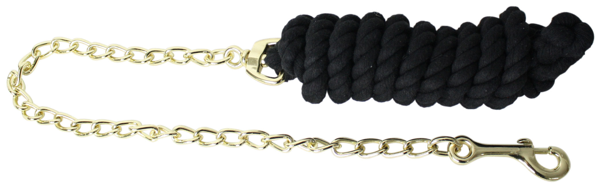 Cotton Lead Rope w/Chain (Asst)%