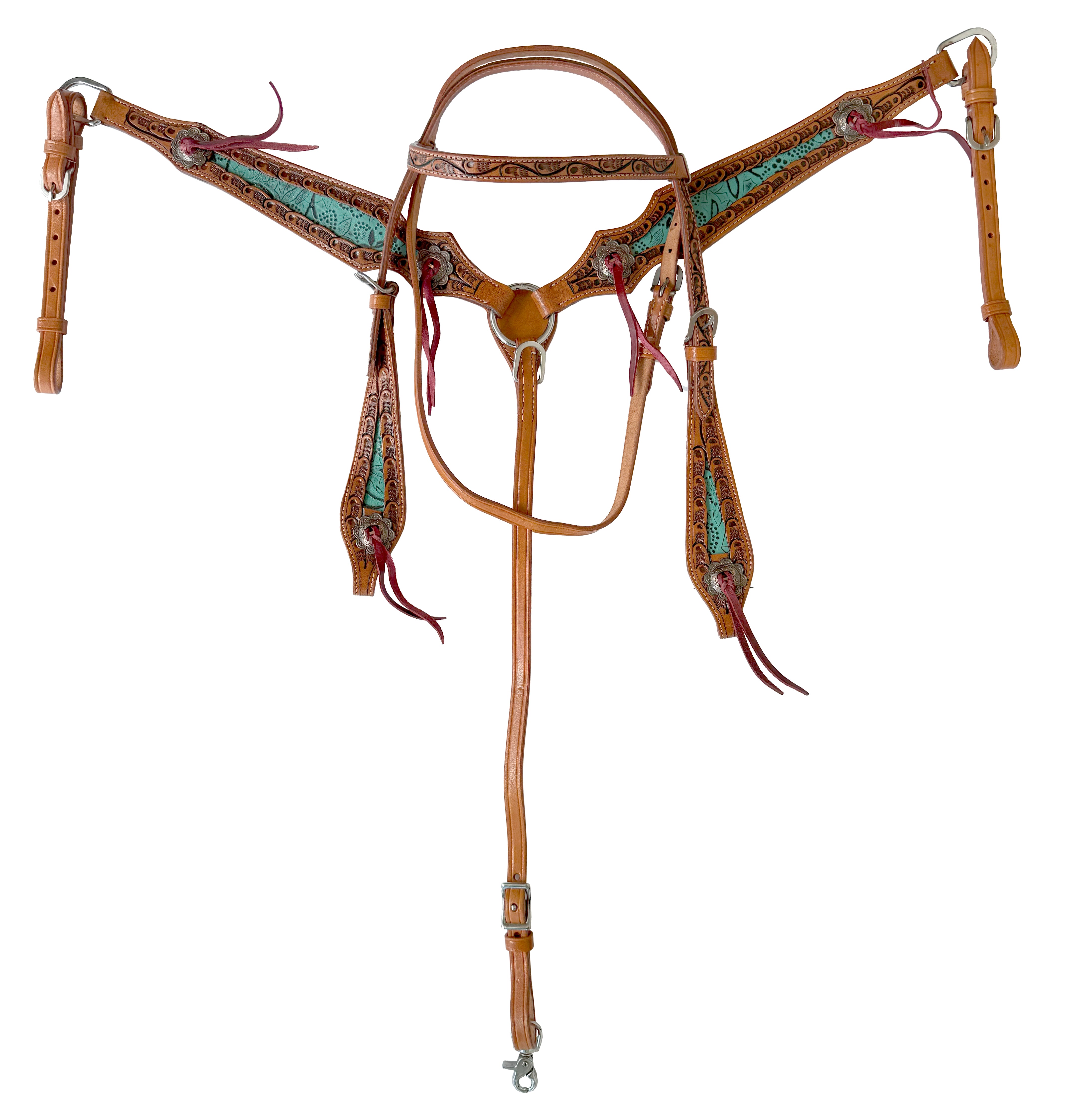 Origin Inlay Headstall &B/Plate Set(Tur