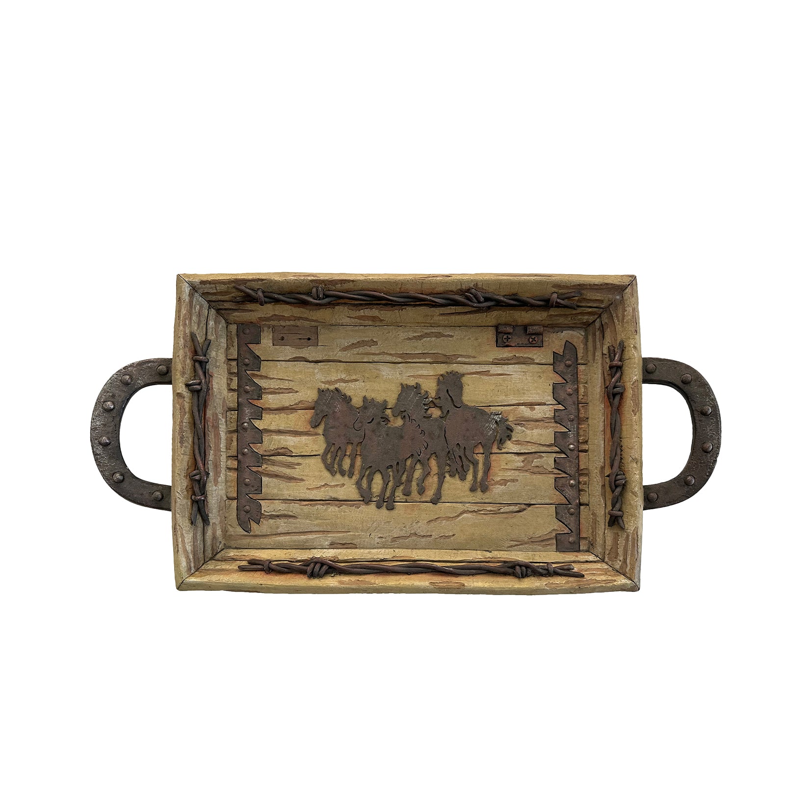 Pure Western Horseshoe Handle Tray%