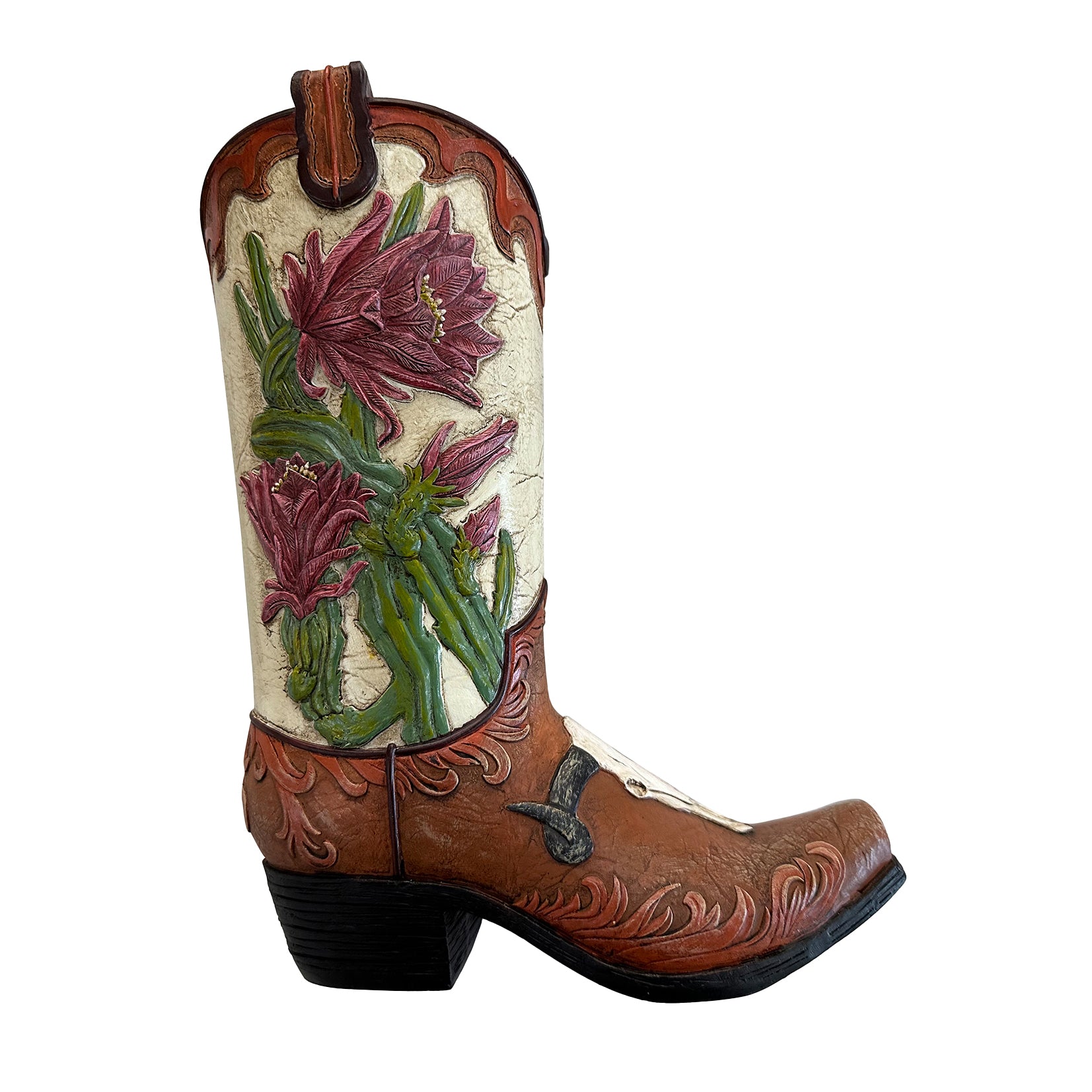Pure Western Cowboy Boot Vase%