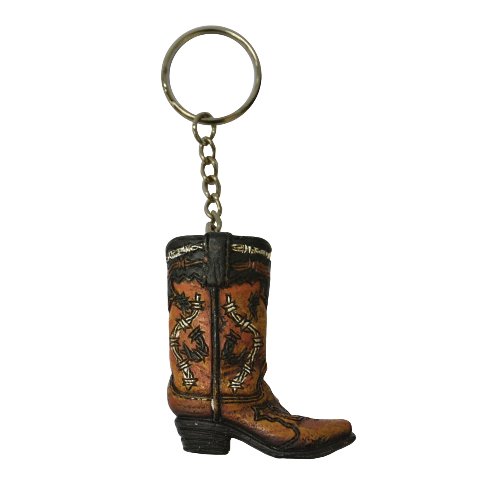Pure Western Boot Horseshoe Keychain%
