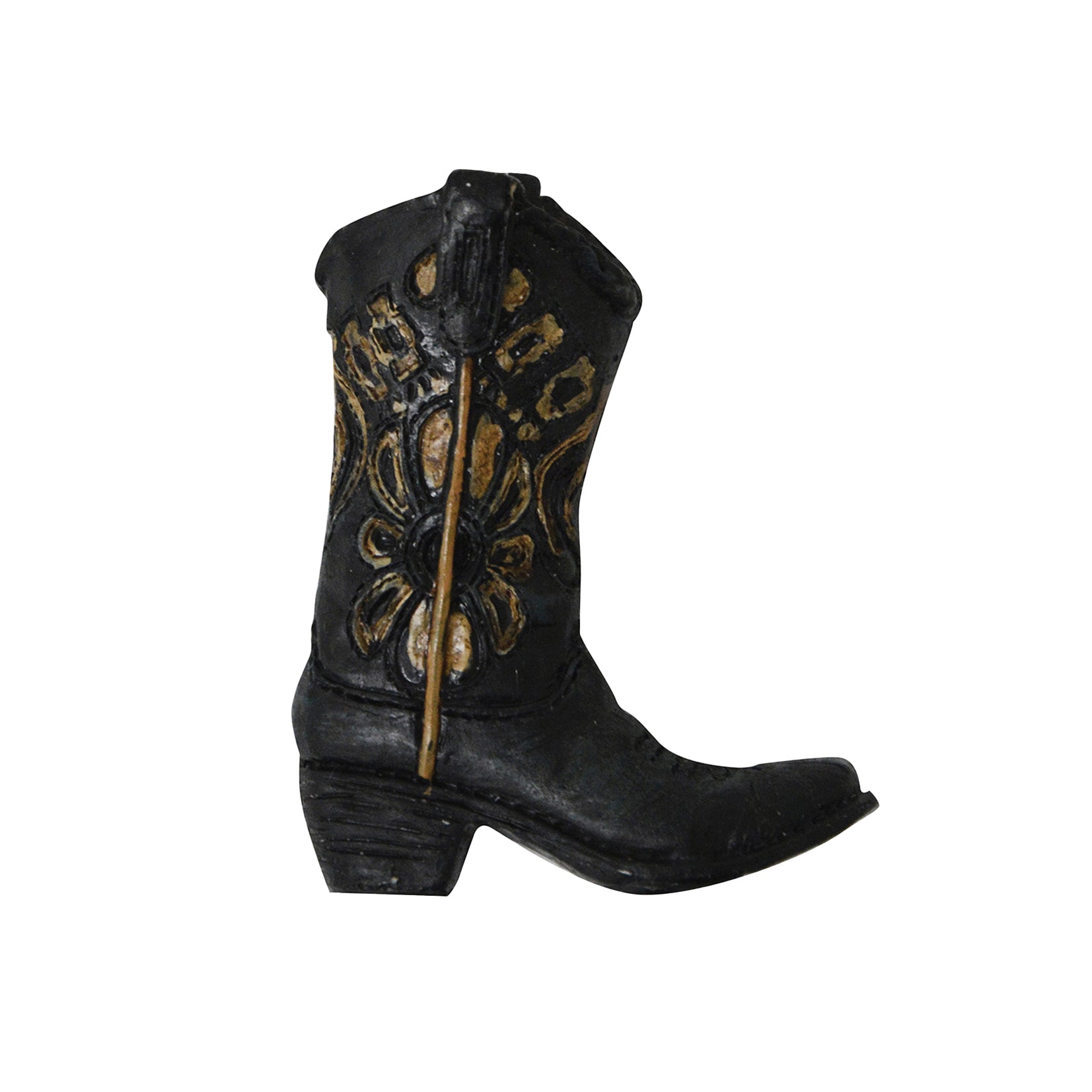 Pure Western Boot Black Flower Magnet%
