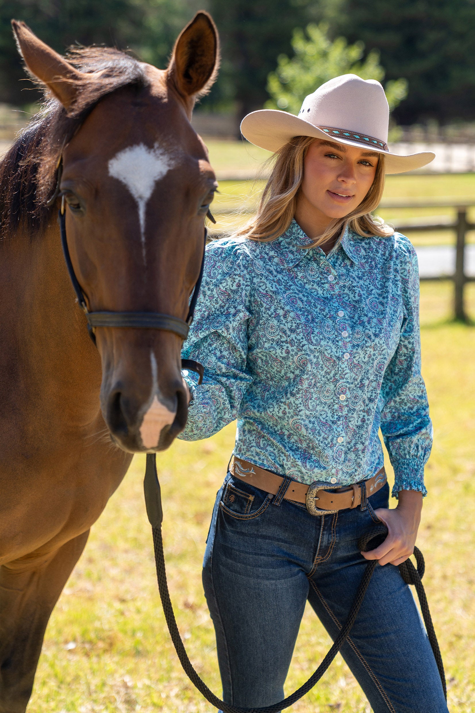 Pure Western Womens Riley LS Shirt One / 10