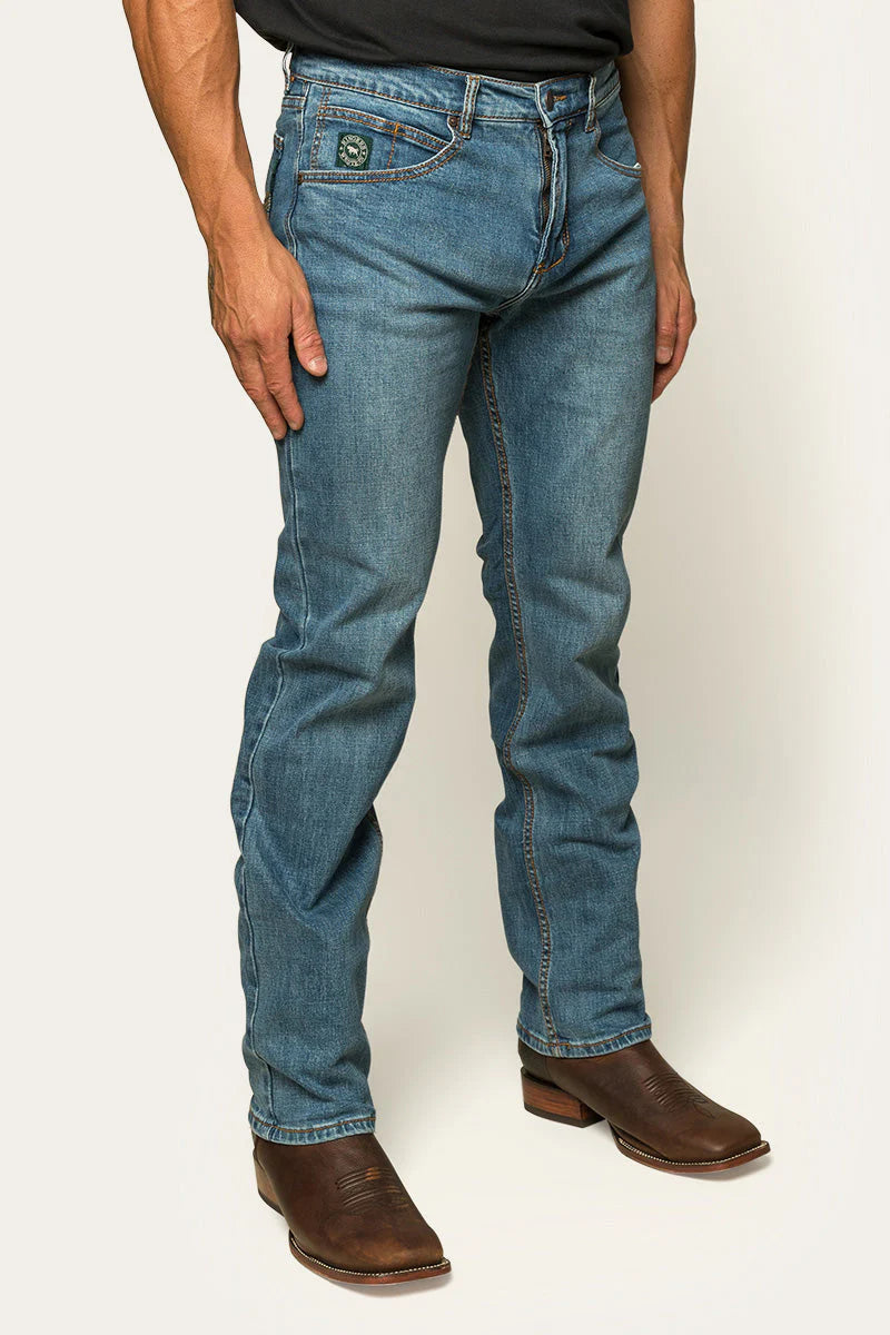 Ringers Muster Slim Straight Jean Mid Wash Blue / 3436