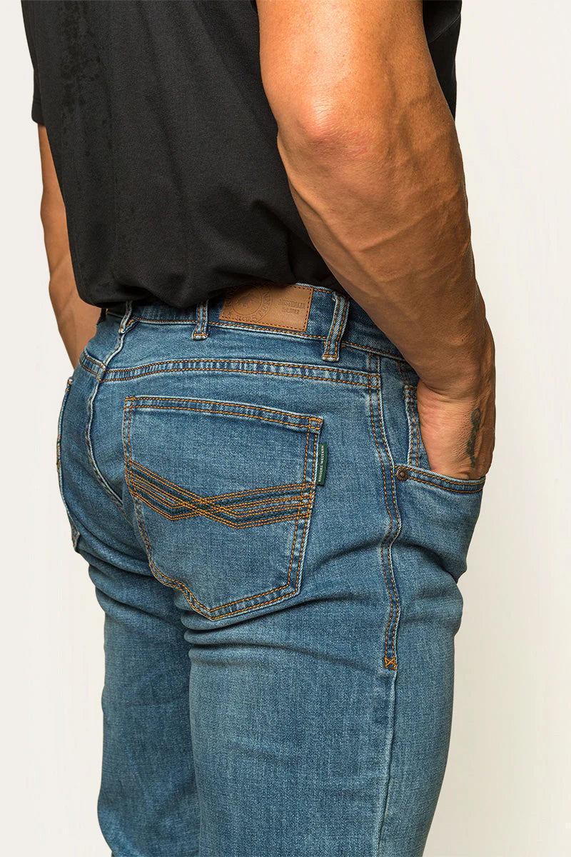 Ringers Muster Straight Jean Mid Wash Blue / 3036
